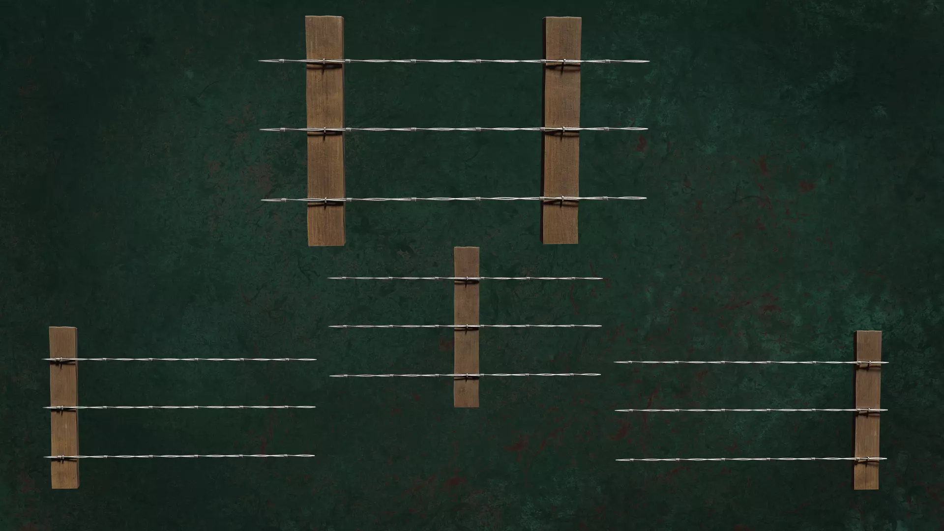 Military FencesWireB Series Metal Fortress Obstacle- N3P 3D model_1