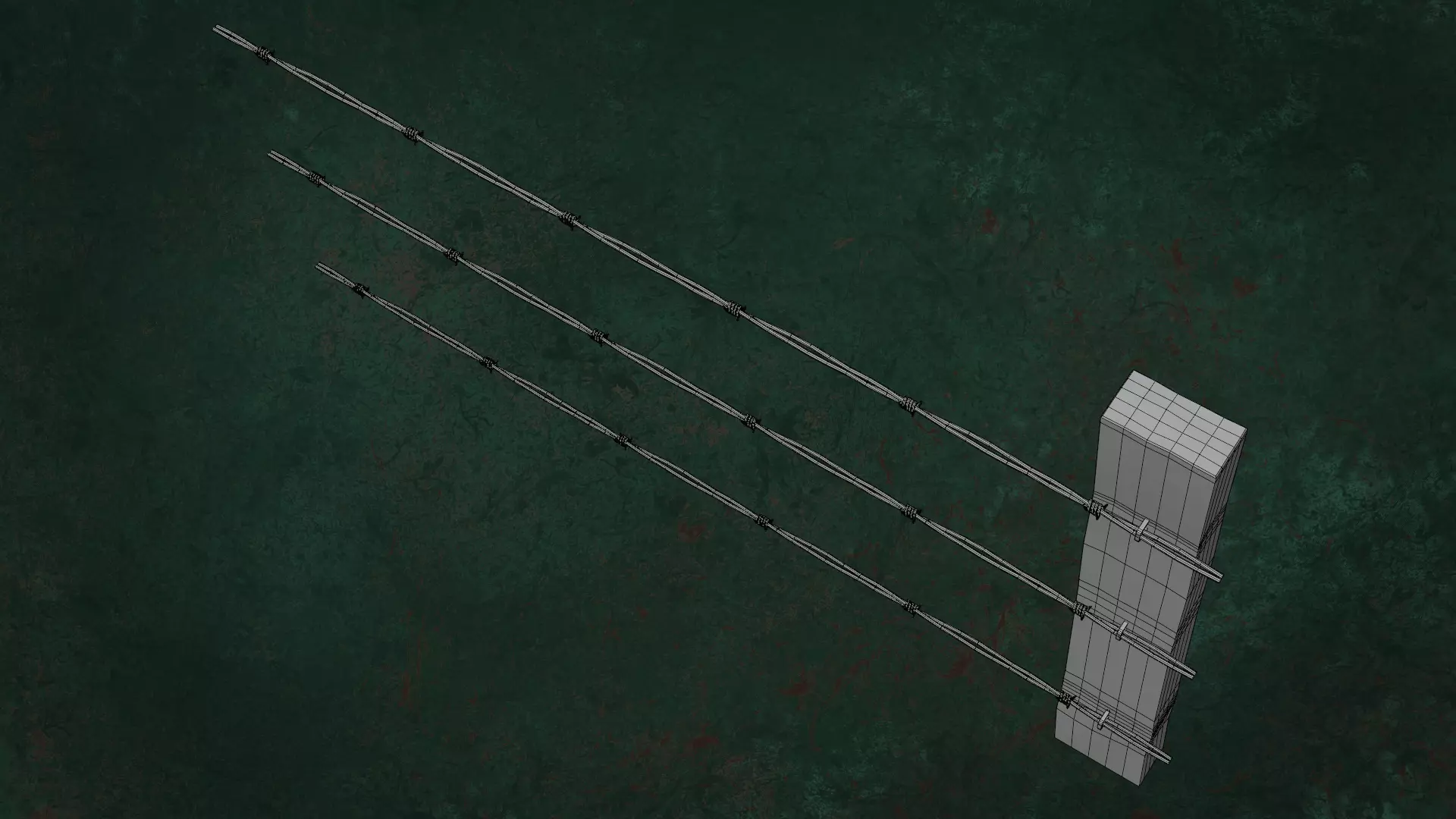 Military FencesWireB Series Metal Fortress Obstacle- N3P 3D model_27