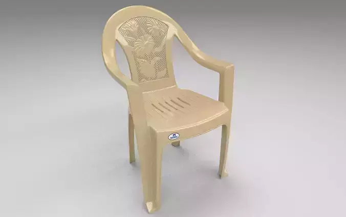 Plastic Chair Low-poly 3D model