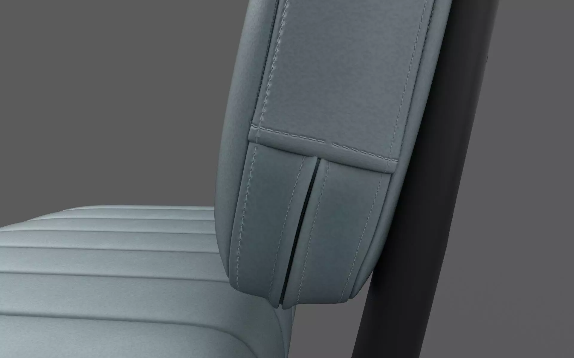 Steel Chair Low-poly 3D model_1