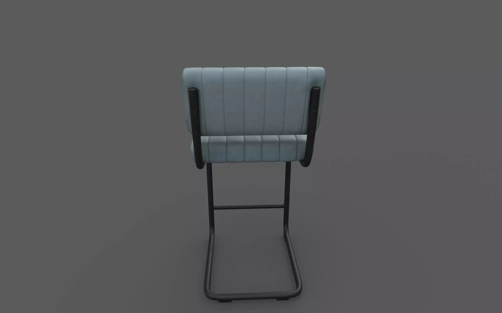 Steel Chair Low-poly 3D model_9