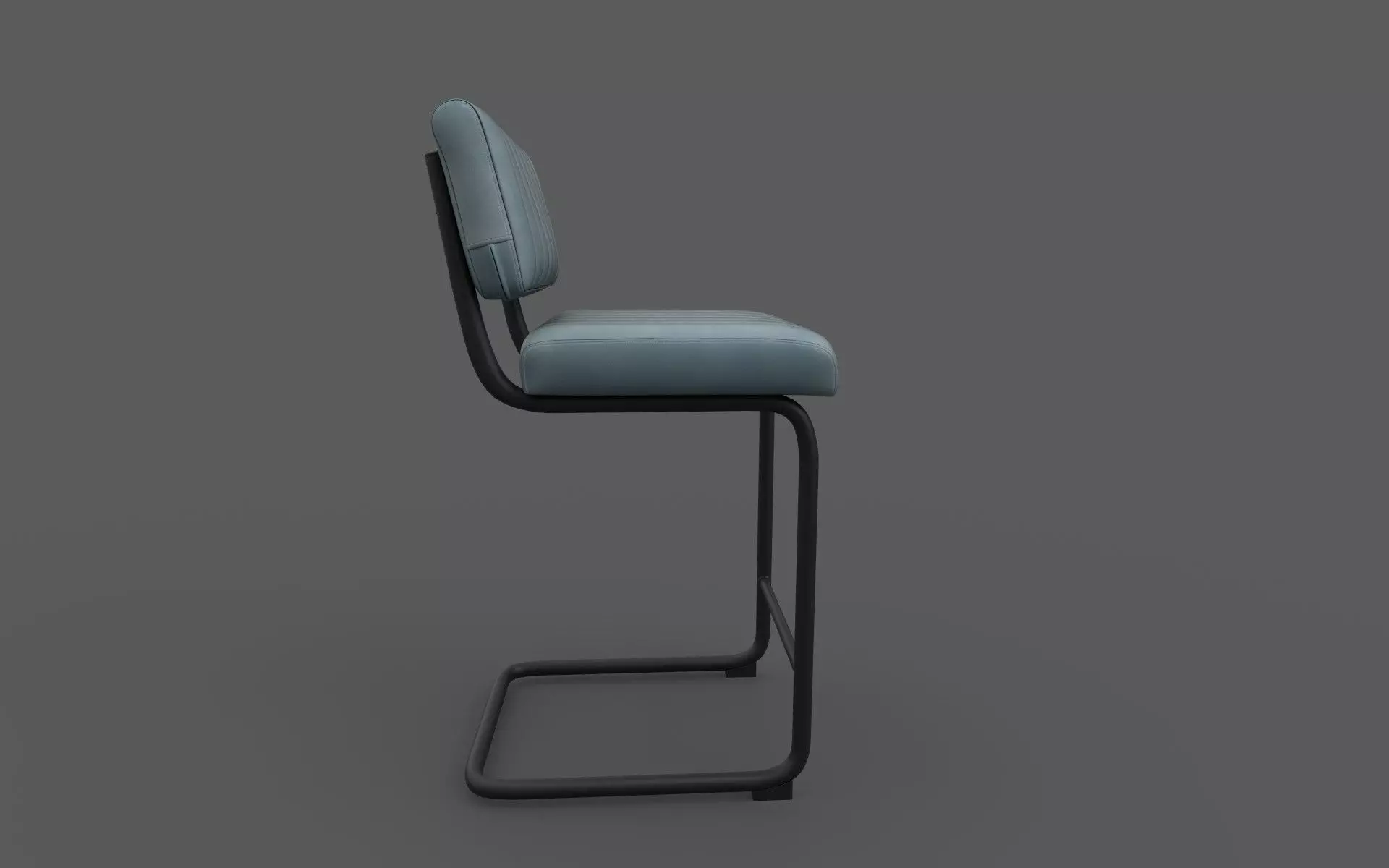 Steel Chair Low-poly 3D model_11