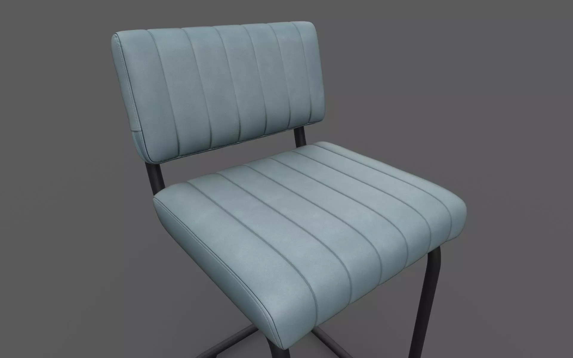 Steel Chair Low-poly 3D model_12