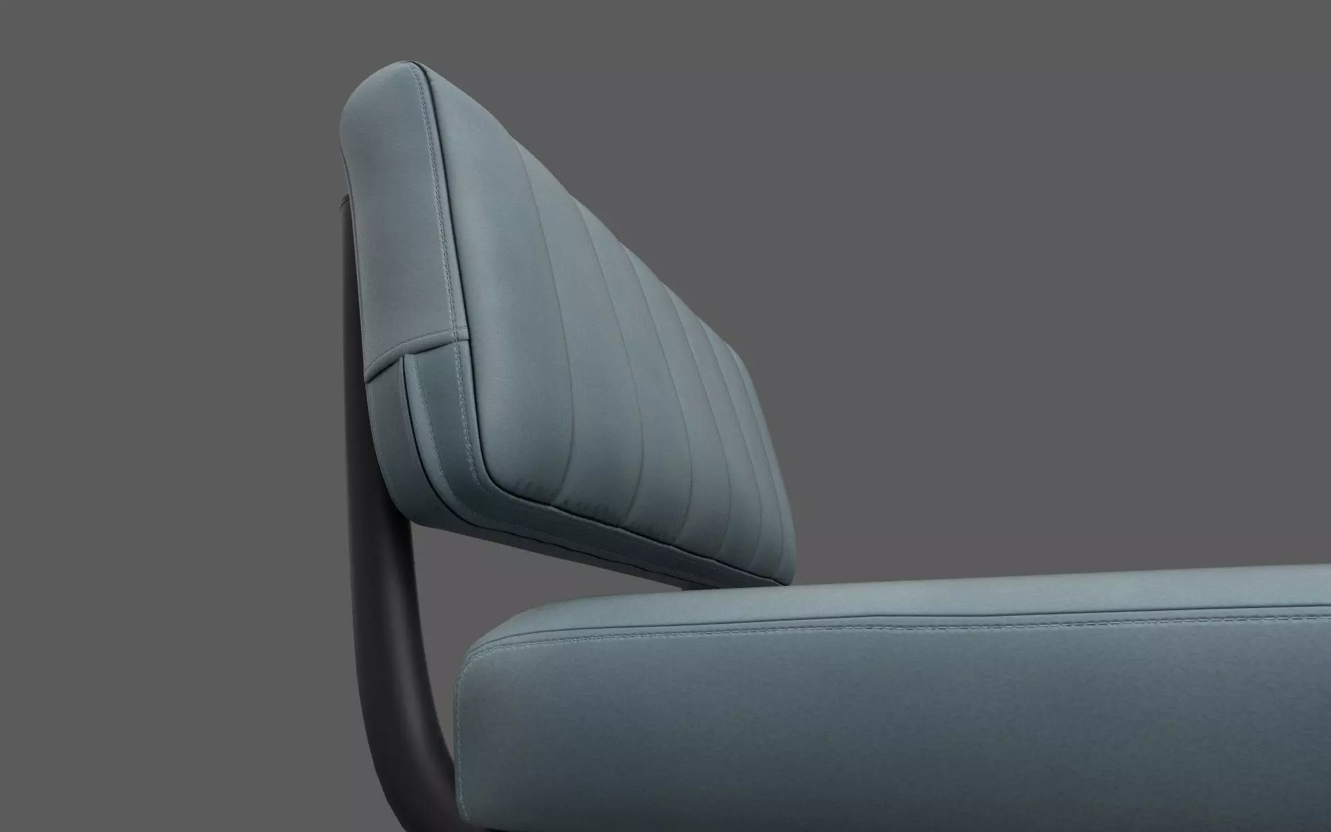 Steel Chair Low-poly 3D model_3