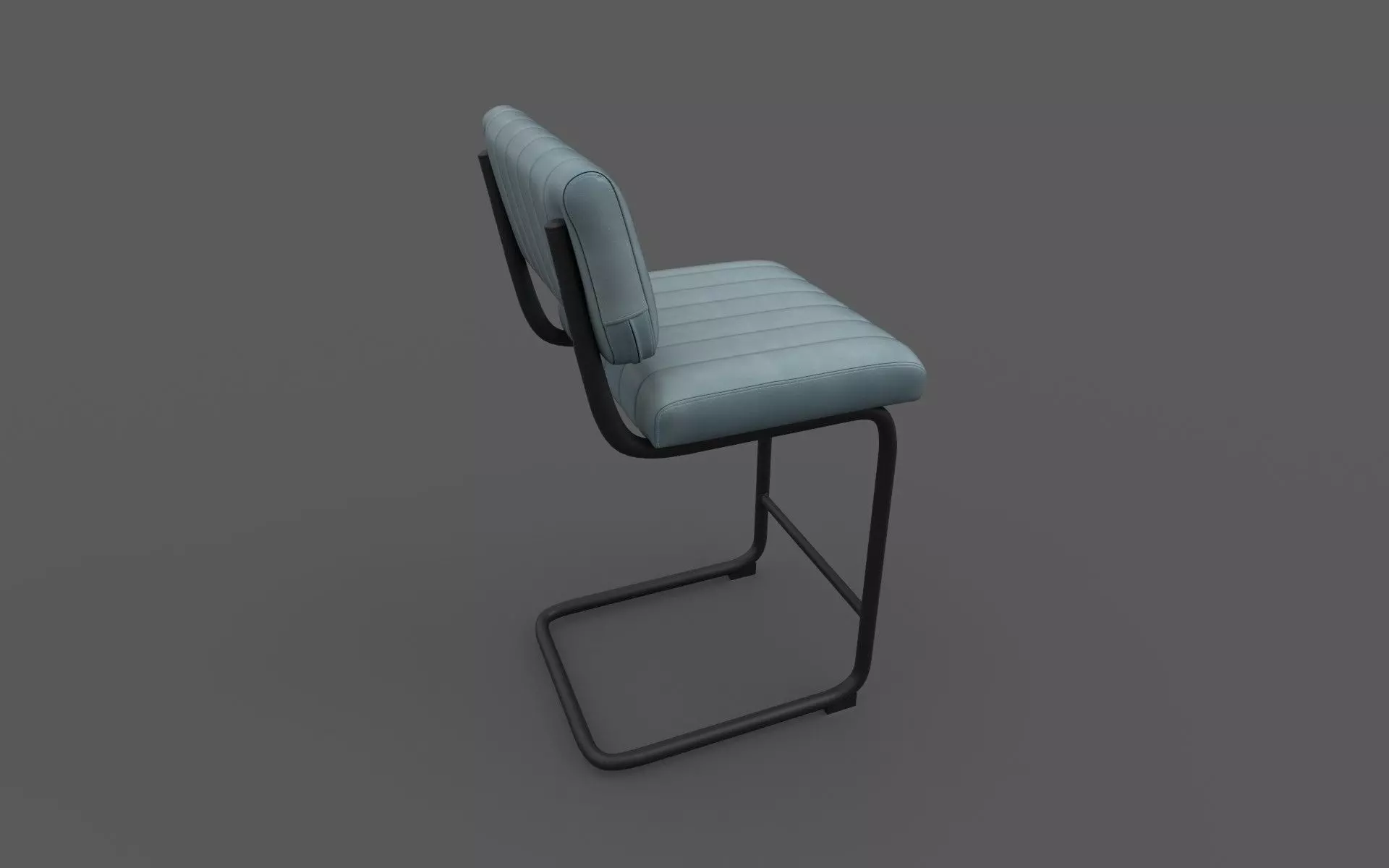 Steel Chair Low-poly 3D model_10