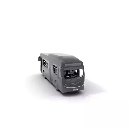 Black City Bus model pack Low-poly 3D model