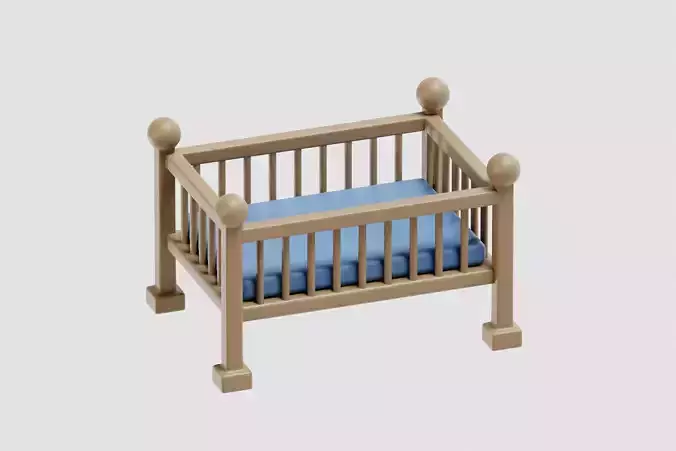 Baby Crib 3d model