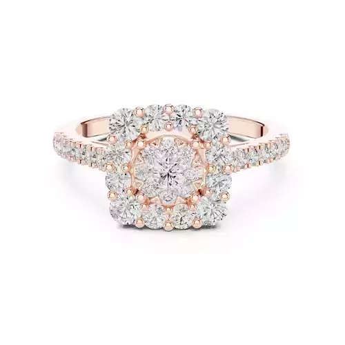 Round Cut Cushion Shape Engagement Wedding Ring 3DM STL Video 3D print model Round Cut Cushion Shape Engagement Wedding Ring 3DM STL Video 3D print model