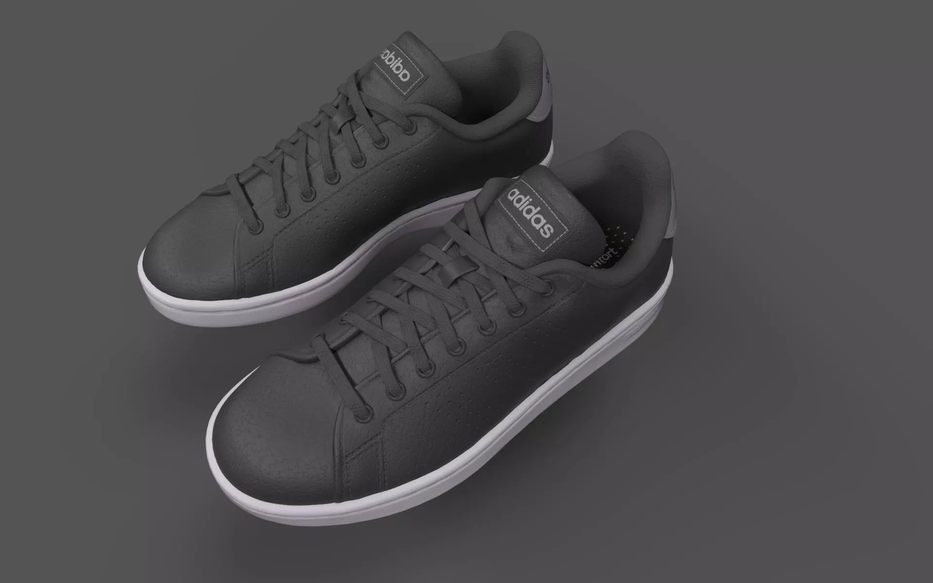 Casual shoe Low-poly 3D model_9