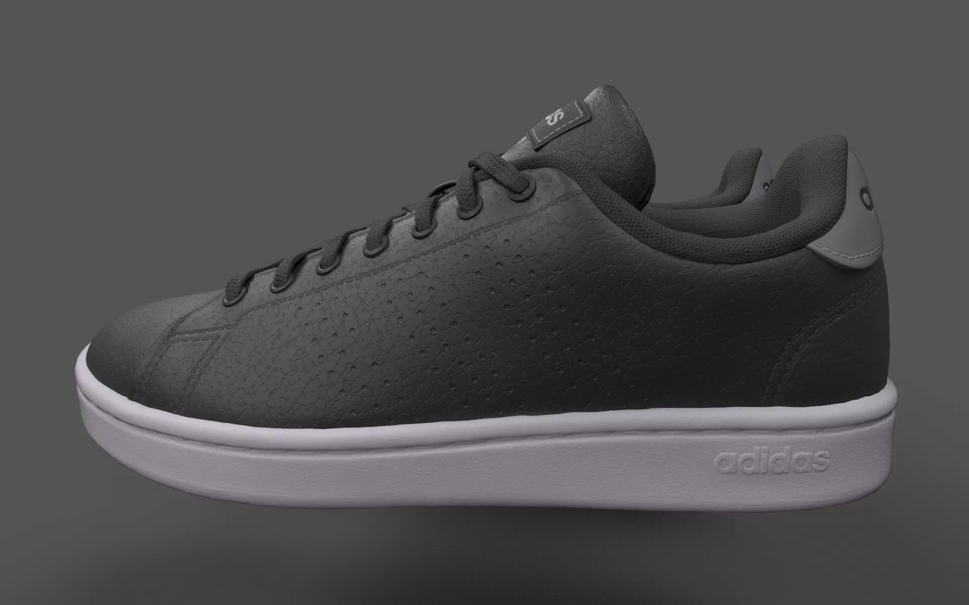 Casual shoe Low-poly 3D model_3