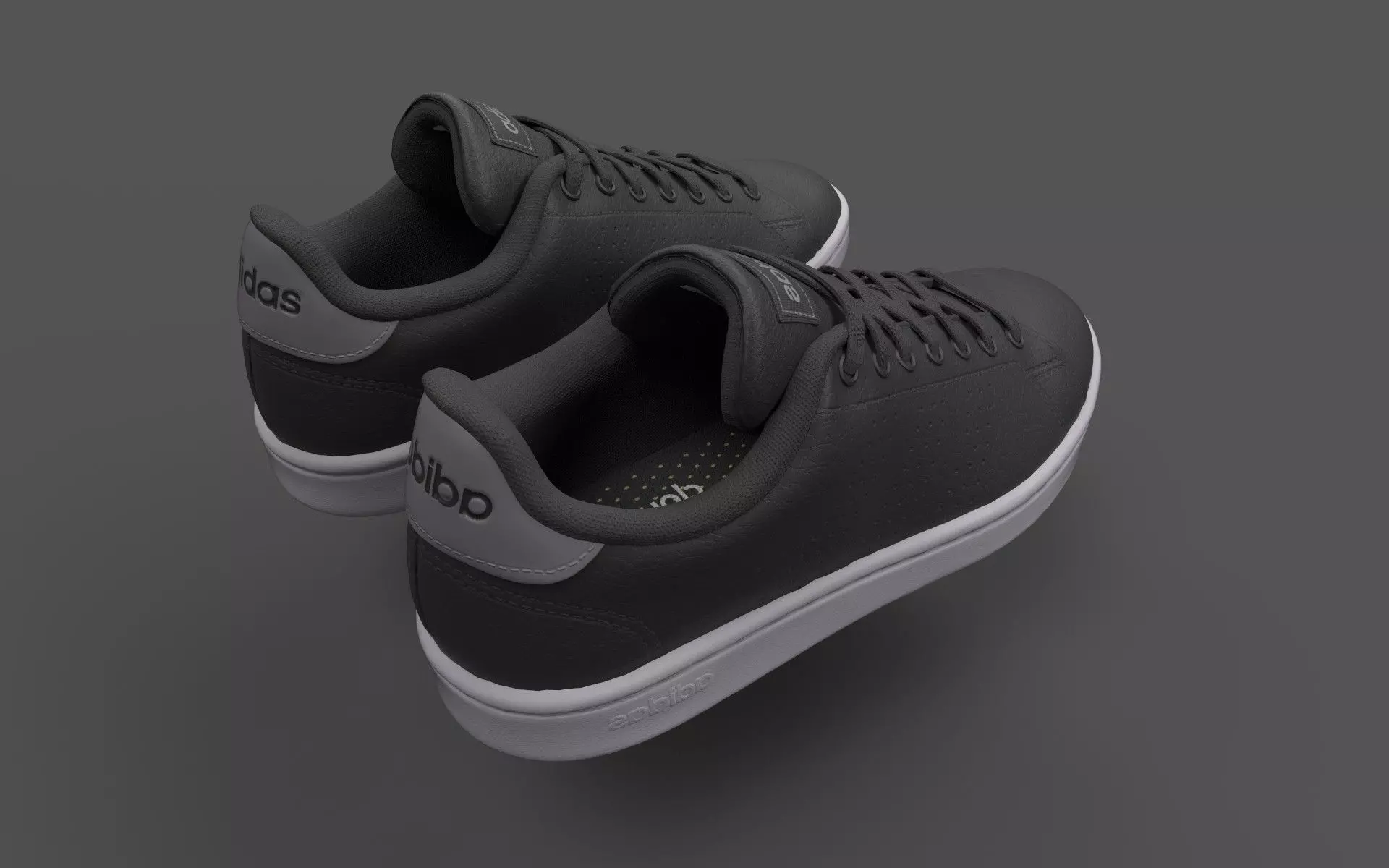 Casual shoe Low-poly 3D model_8