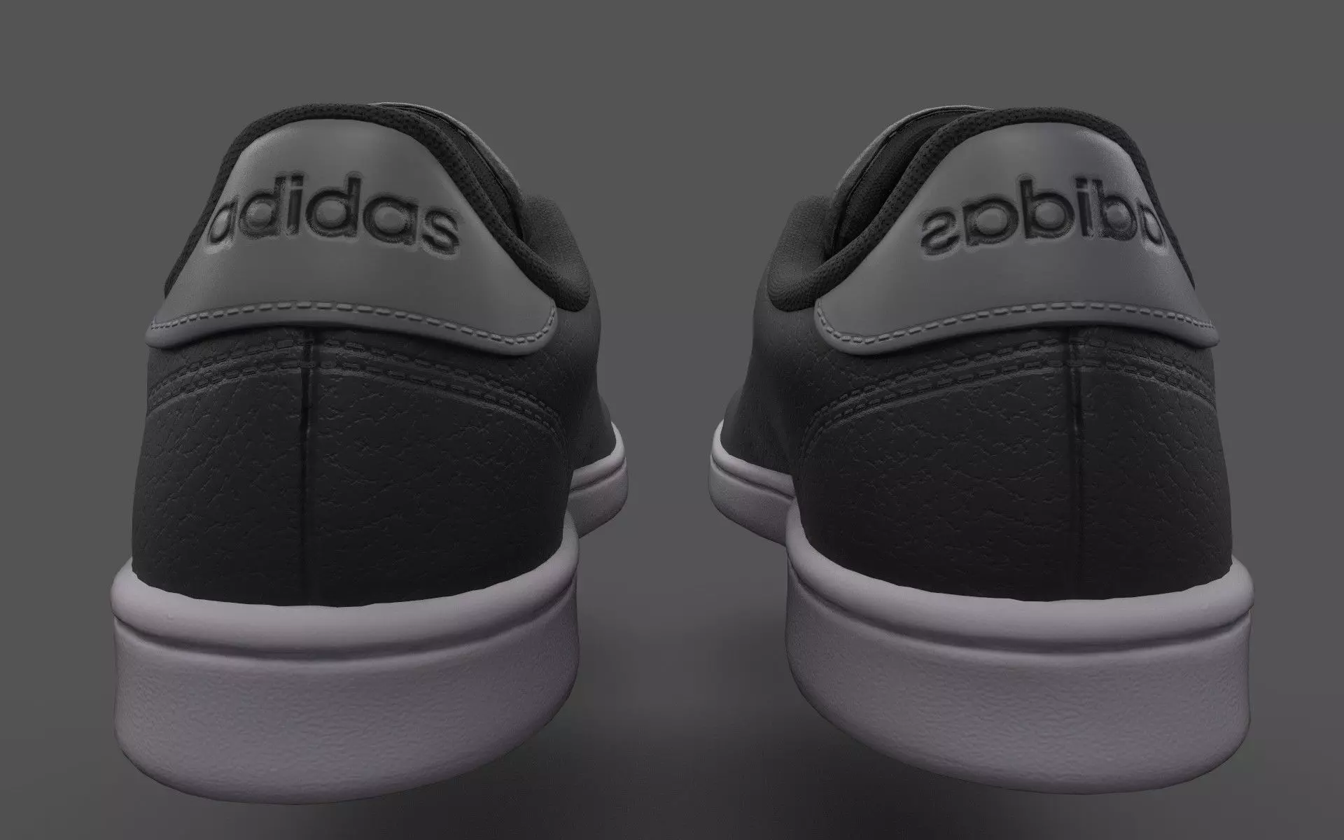 Casual shoe Low-poly 3D model_4