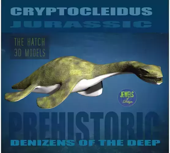 Cryptocleidus dinosaur Low-poly 3D model