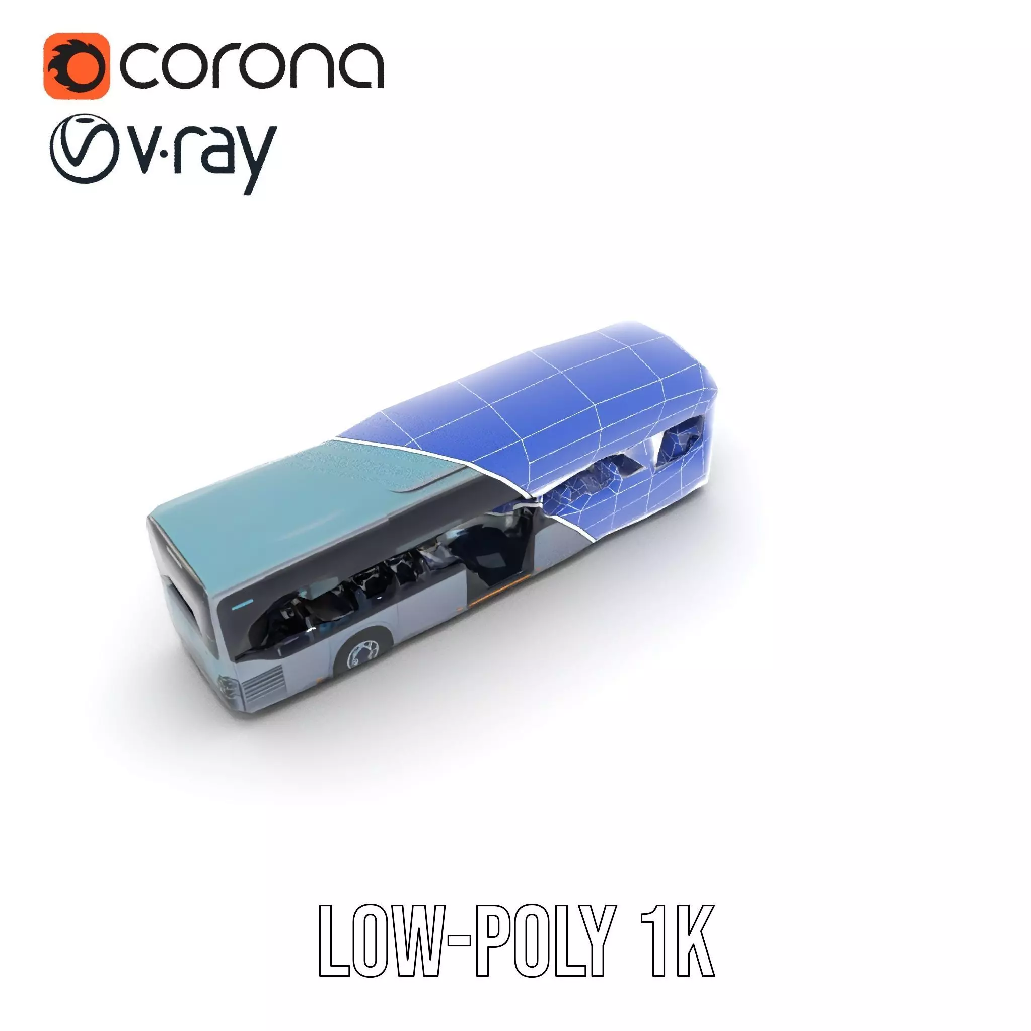 Sleek Urban Bus model pack Low-poly 3D model_27