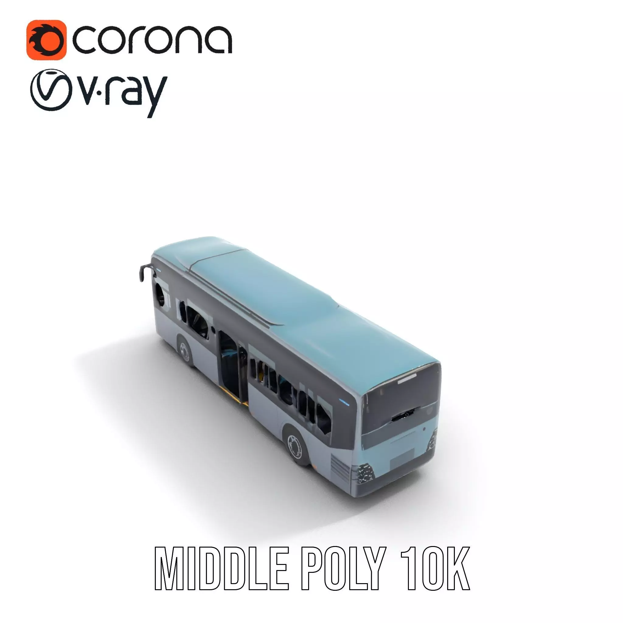 Sleek Urban Bus model pack Low-poly 3D model_6