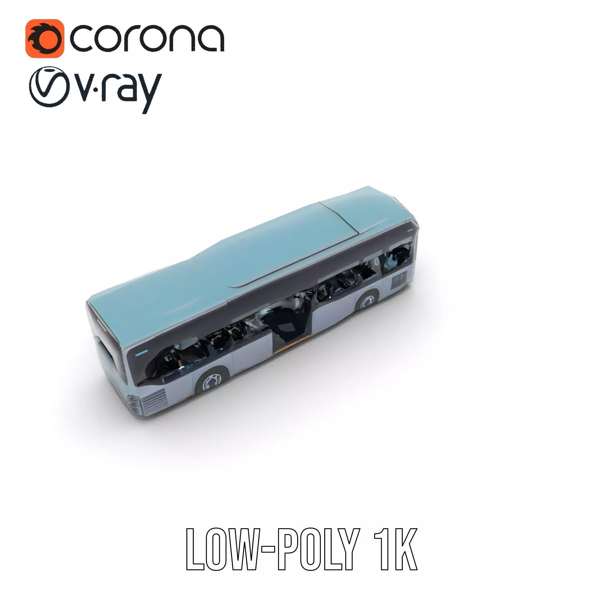 Sleek Urban Bus model pack Low-poly 3D model_12