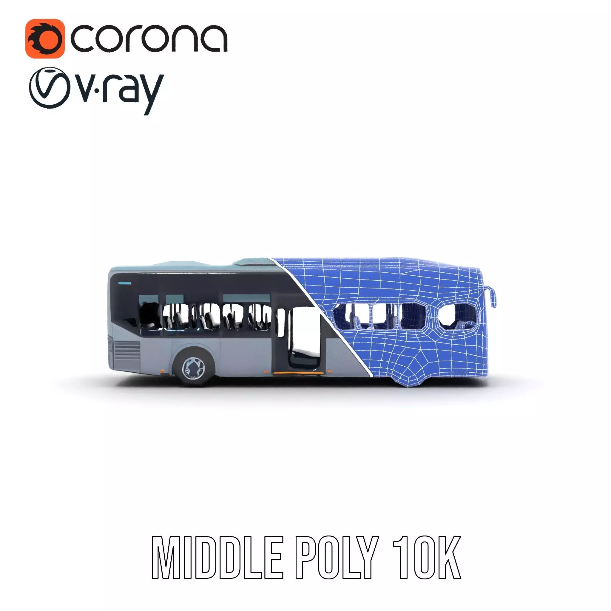 Sleek Urban Bus model pack Low-poly 3D model_26