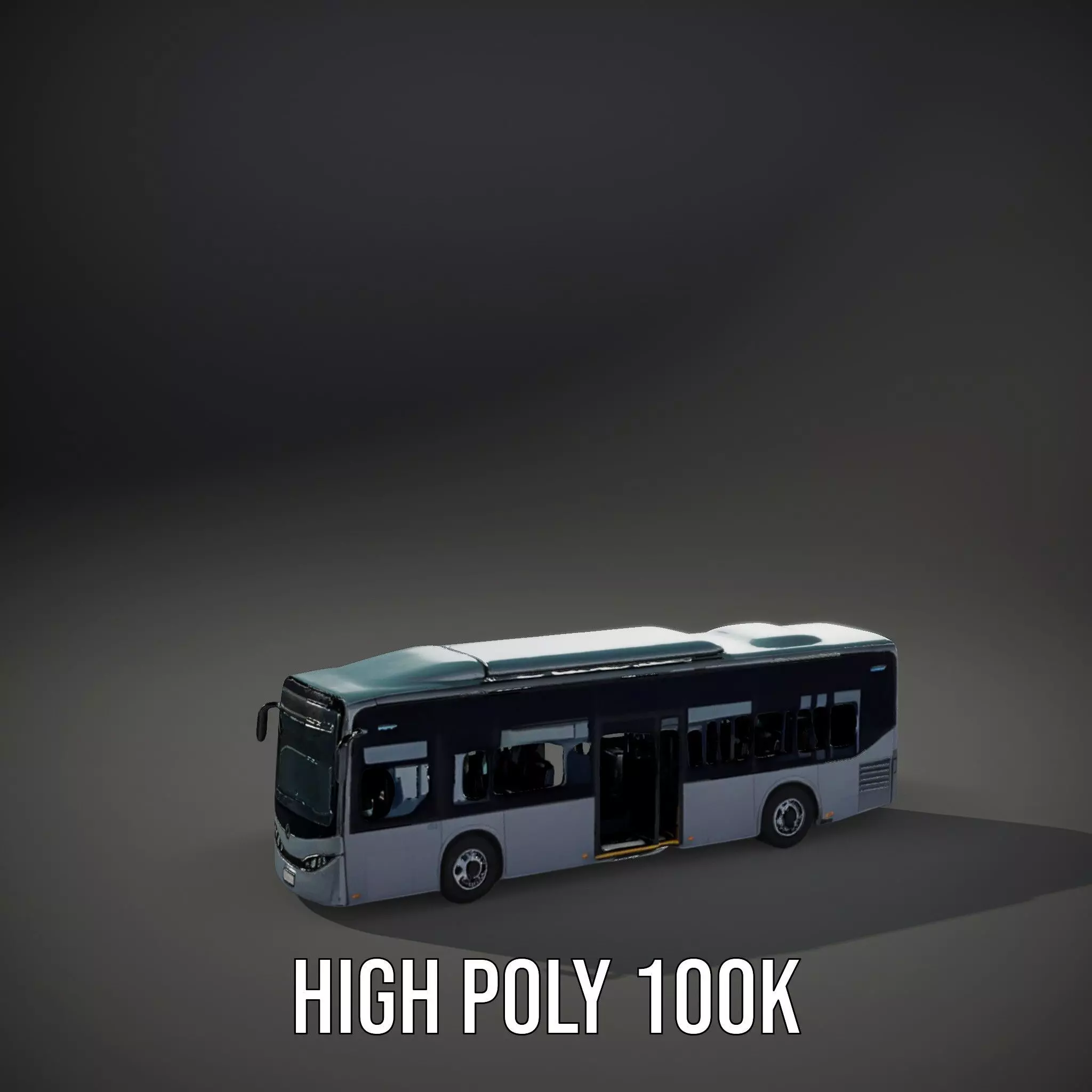 Sleek Urban Bus model pack Low-poly 3D model_10