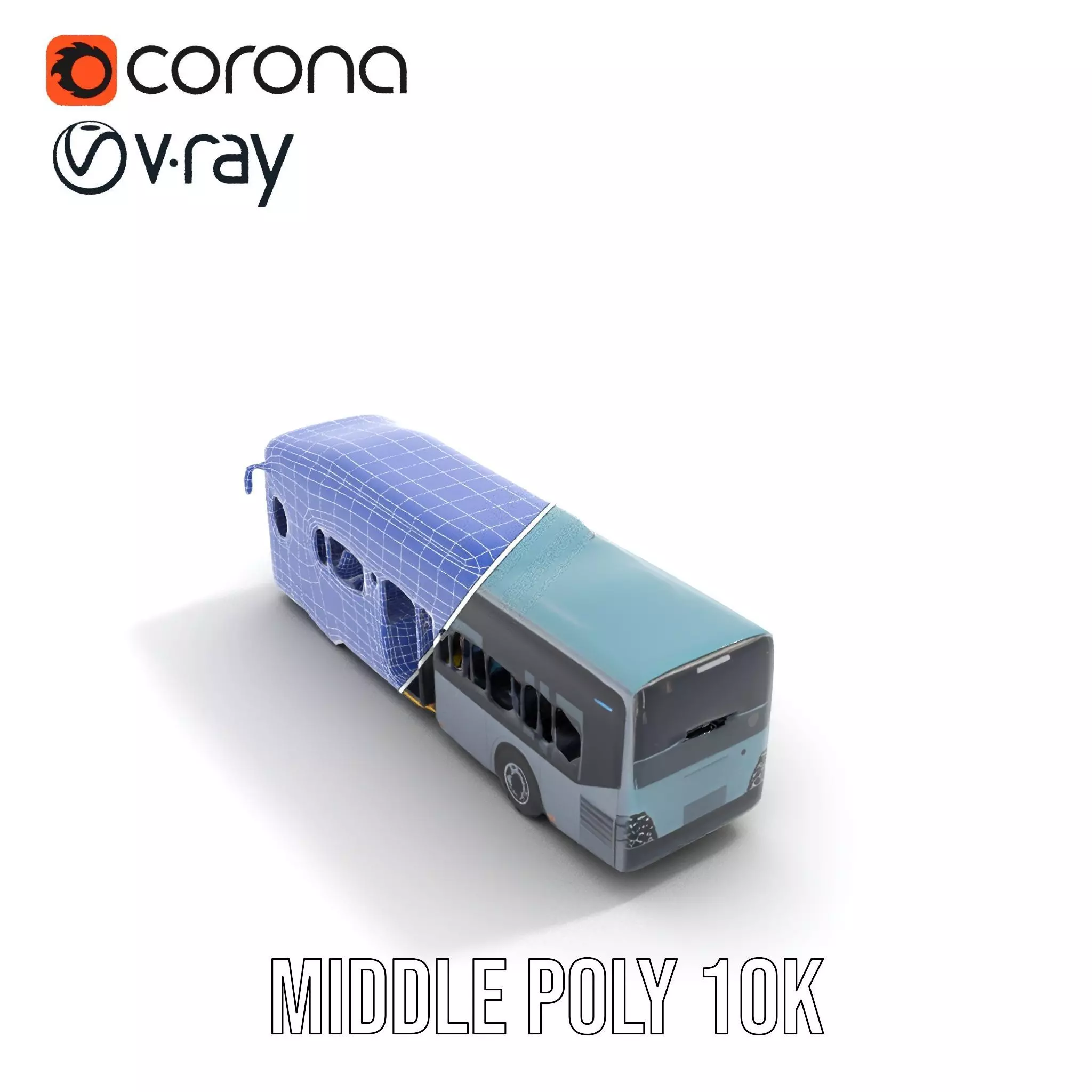 Sleek Urban Bus model pack Low-poly 3D model_23