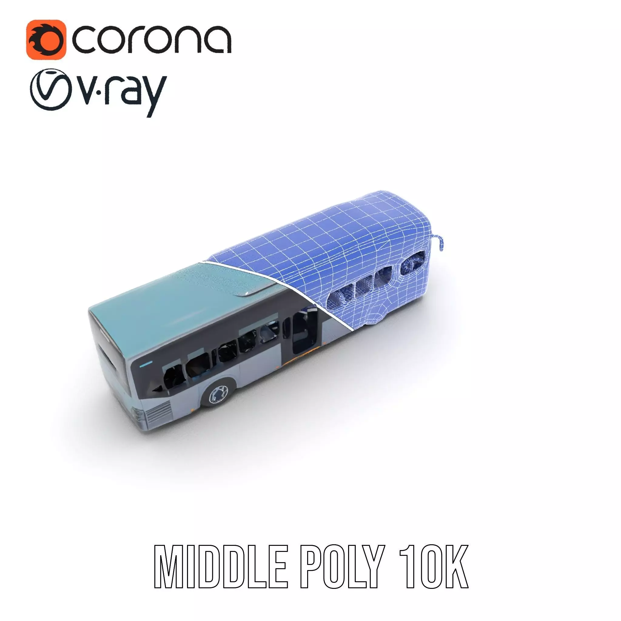 Sleek Urban Bus model pack Low-poly 3D model_29