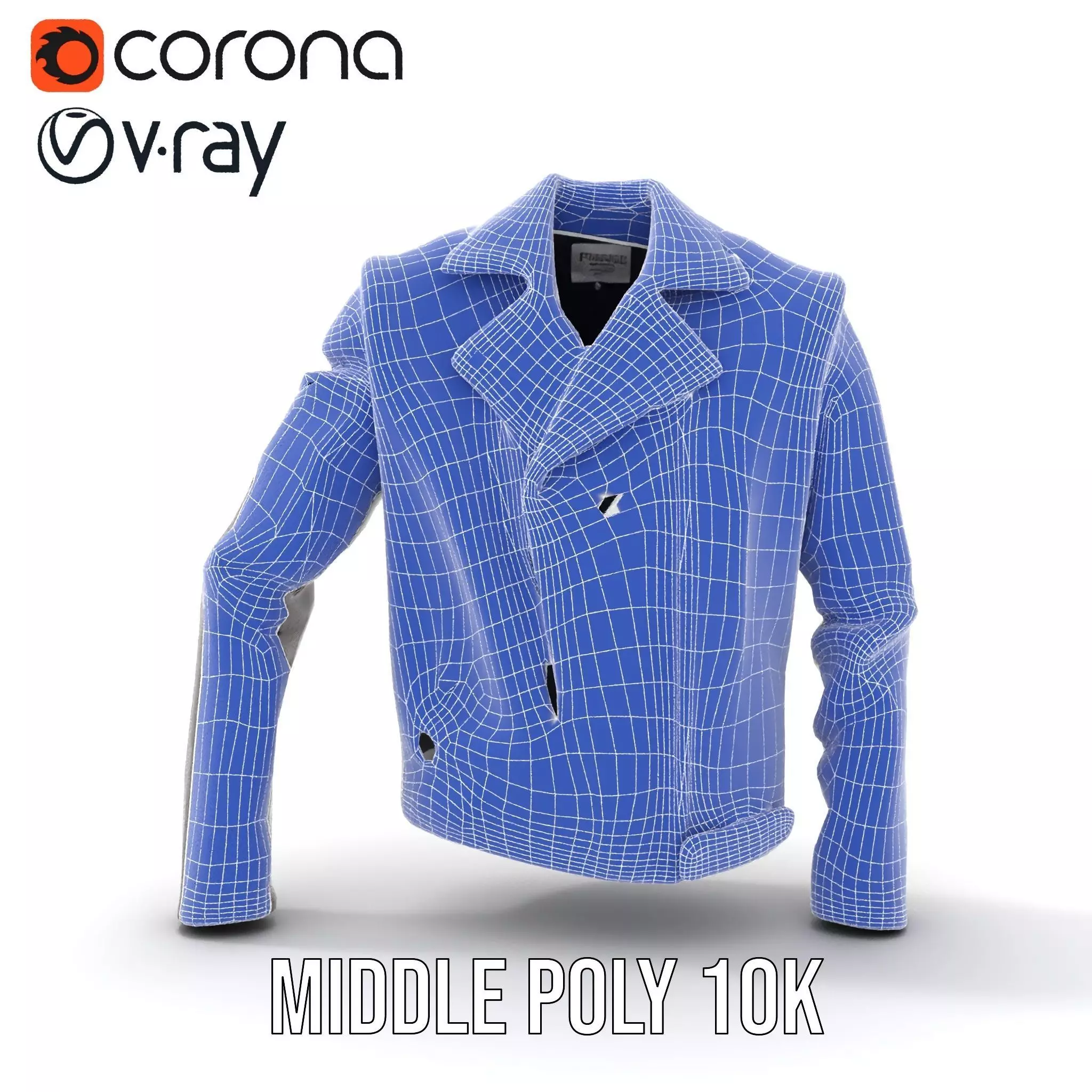 Classic Leather Jacket model pack Low-poly 3D model_27