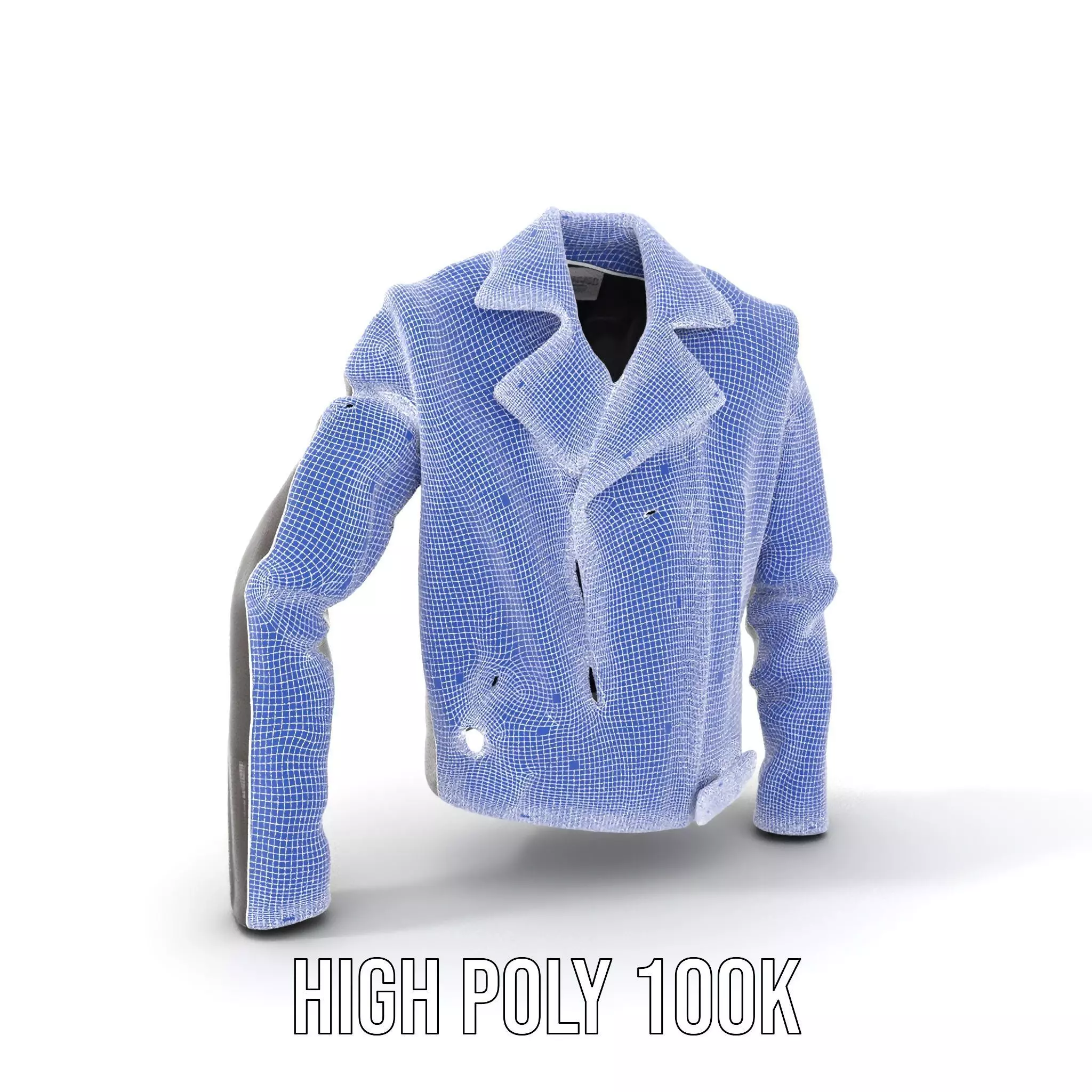 Classic Leather Jacket model pack Low-poly 3D model_4