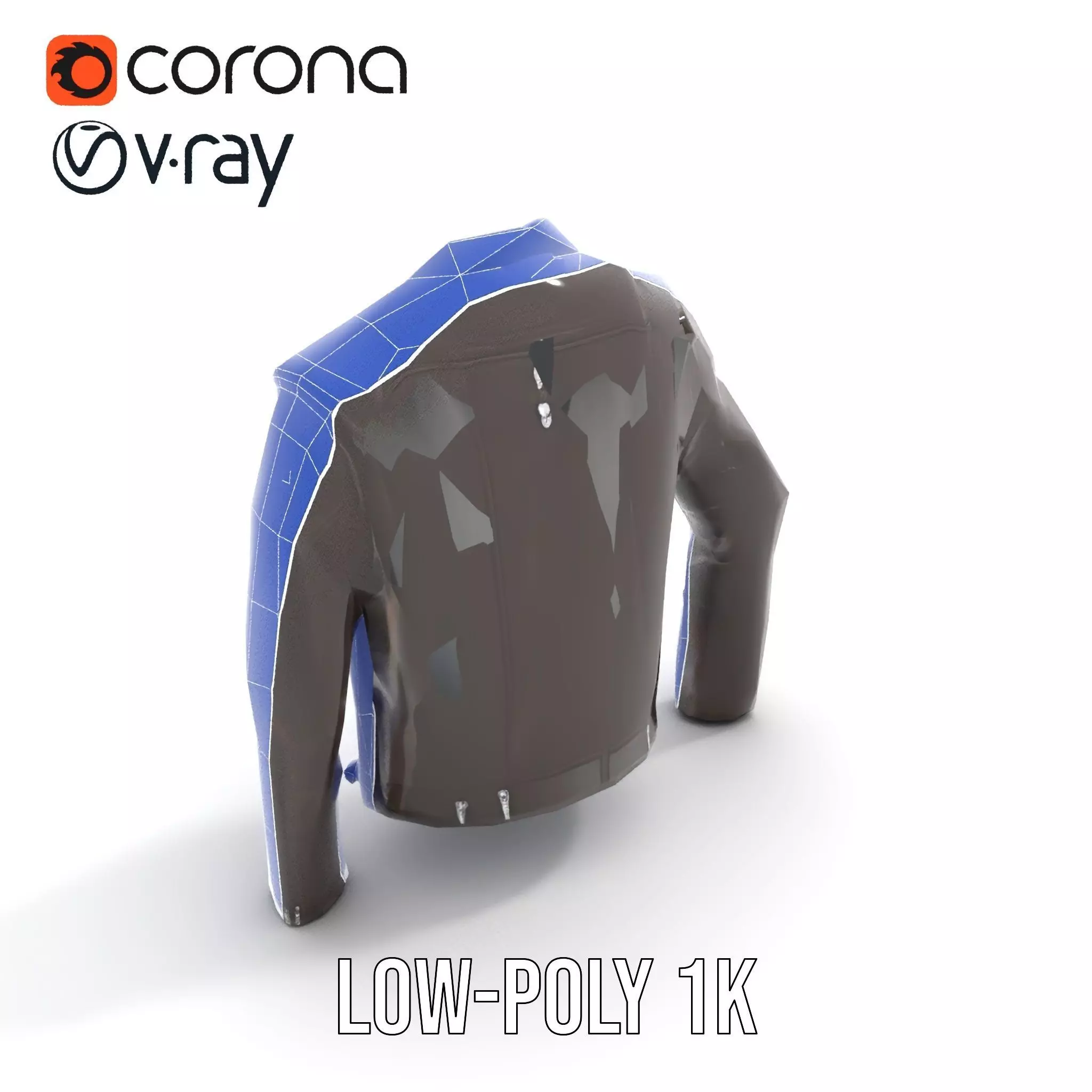 Classic Leather Jacket model pack Low-poly 3D model_14