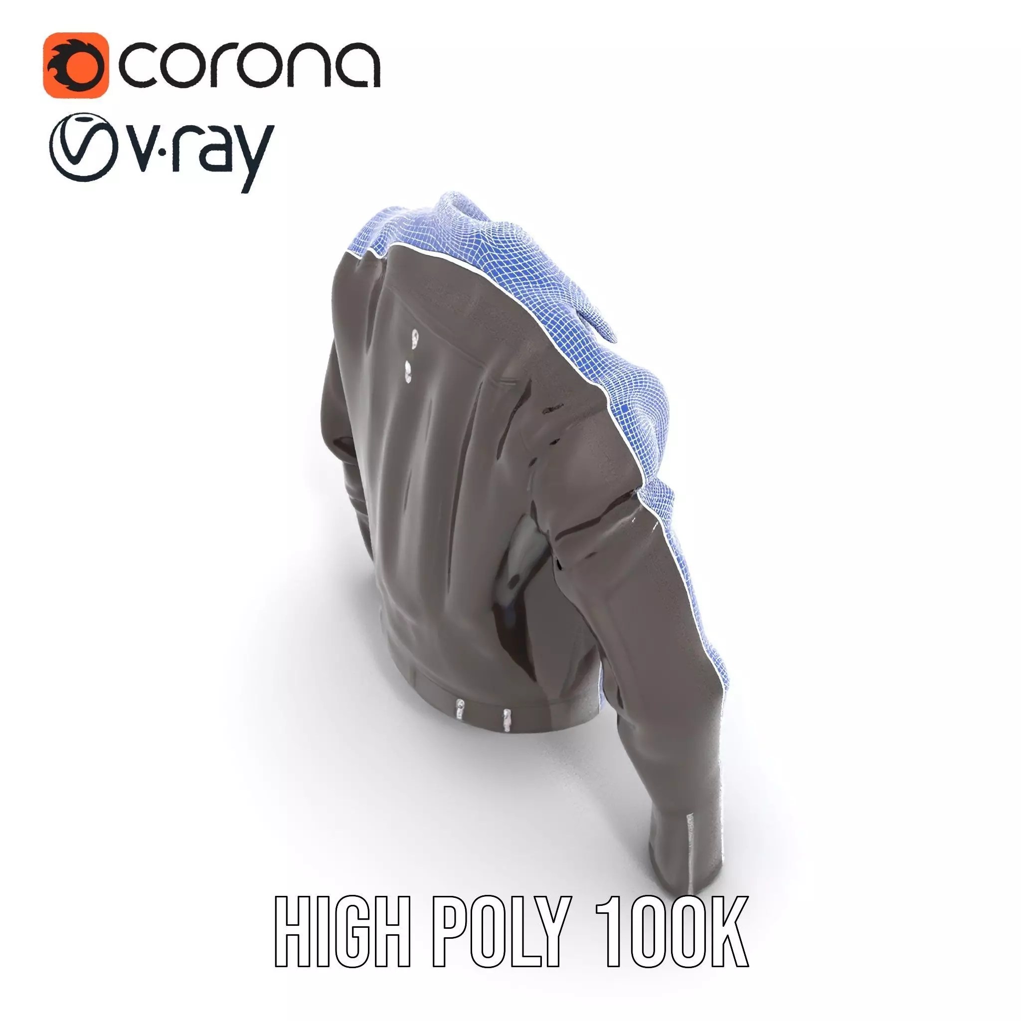 Classic Leather Jacket model pack Low-poly 3D model_34