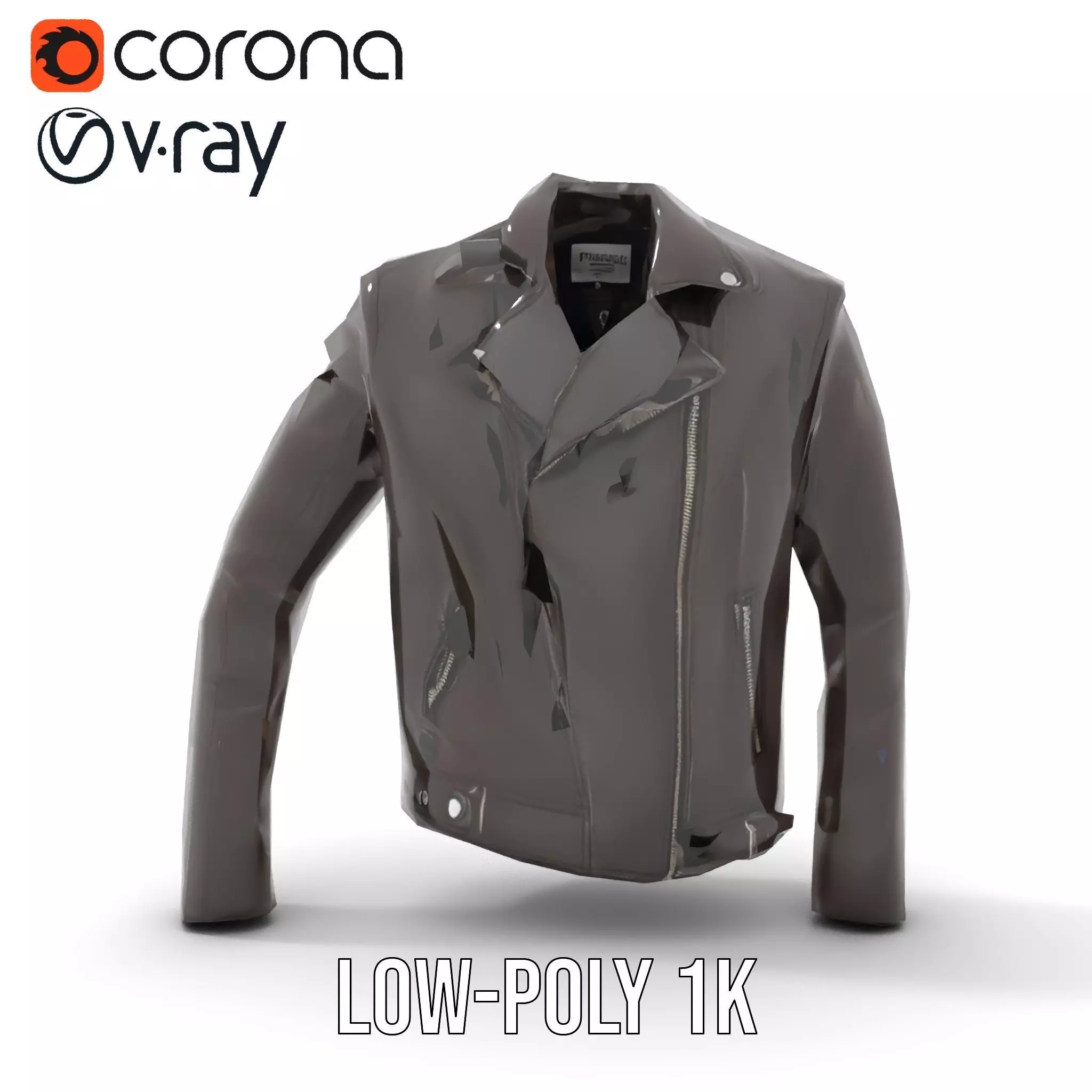 Classic Leather Jacket model pack Low-poly 3D model_17