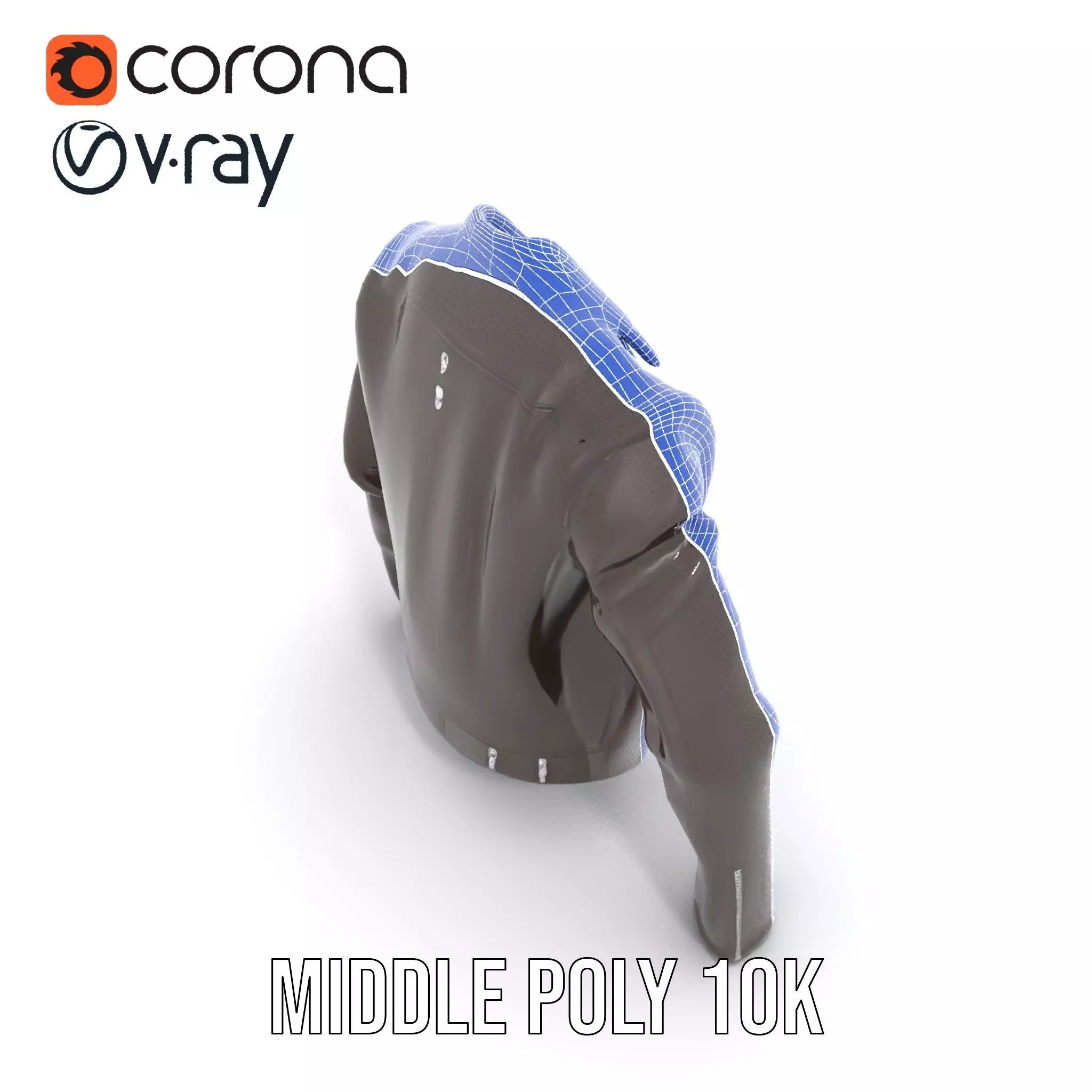 Classic Leather Jacket model pack Low-poly 3D model_30