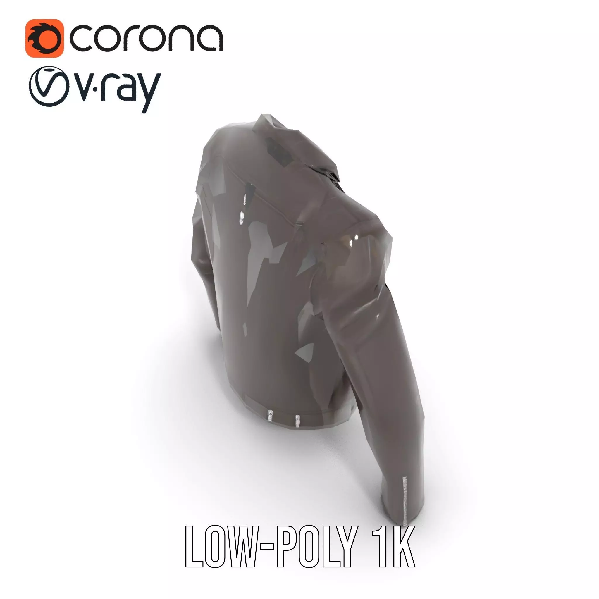 Classic Leather Jacket model pack Low-poly 3D model_7