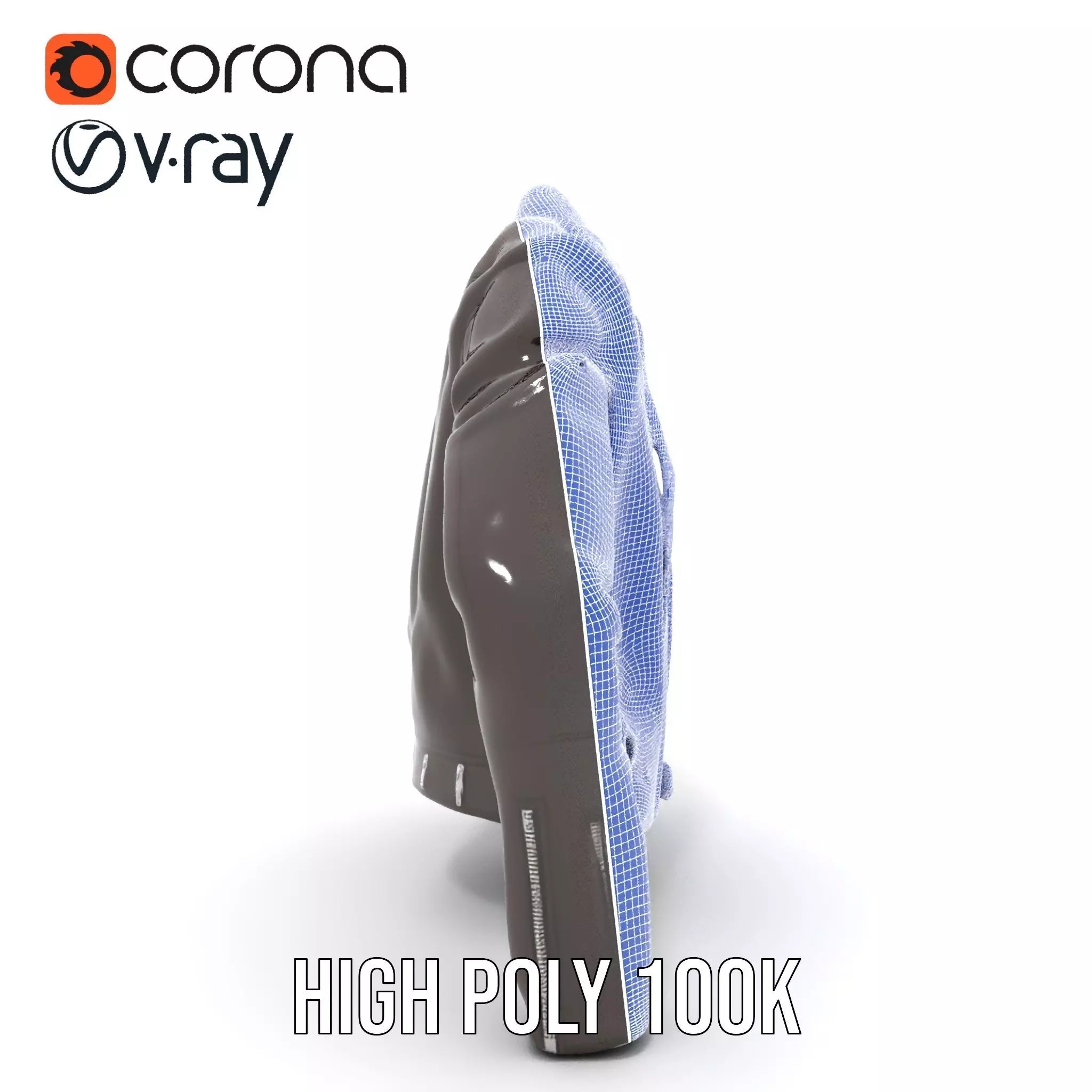 Classic Leather Jacket model pack Low-poly 3D model_33