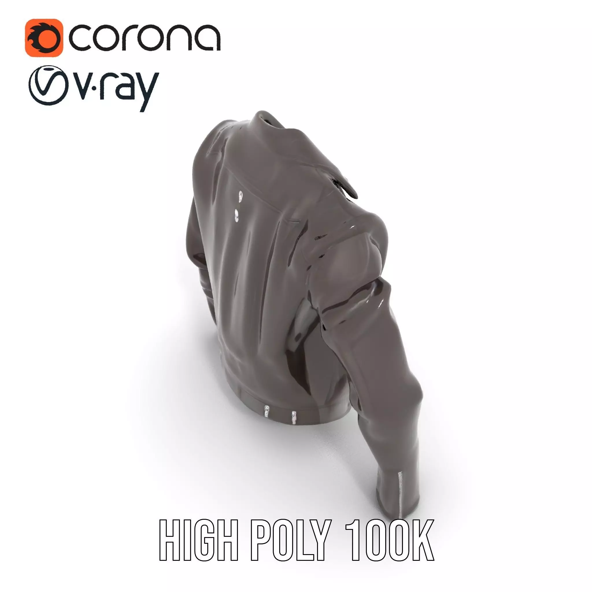 Classic Leather Jacket model pack Low-poly 3D model_23