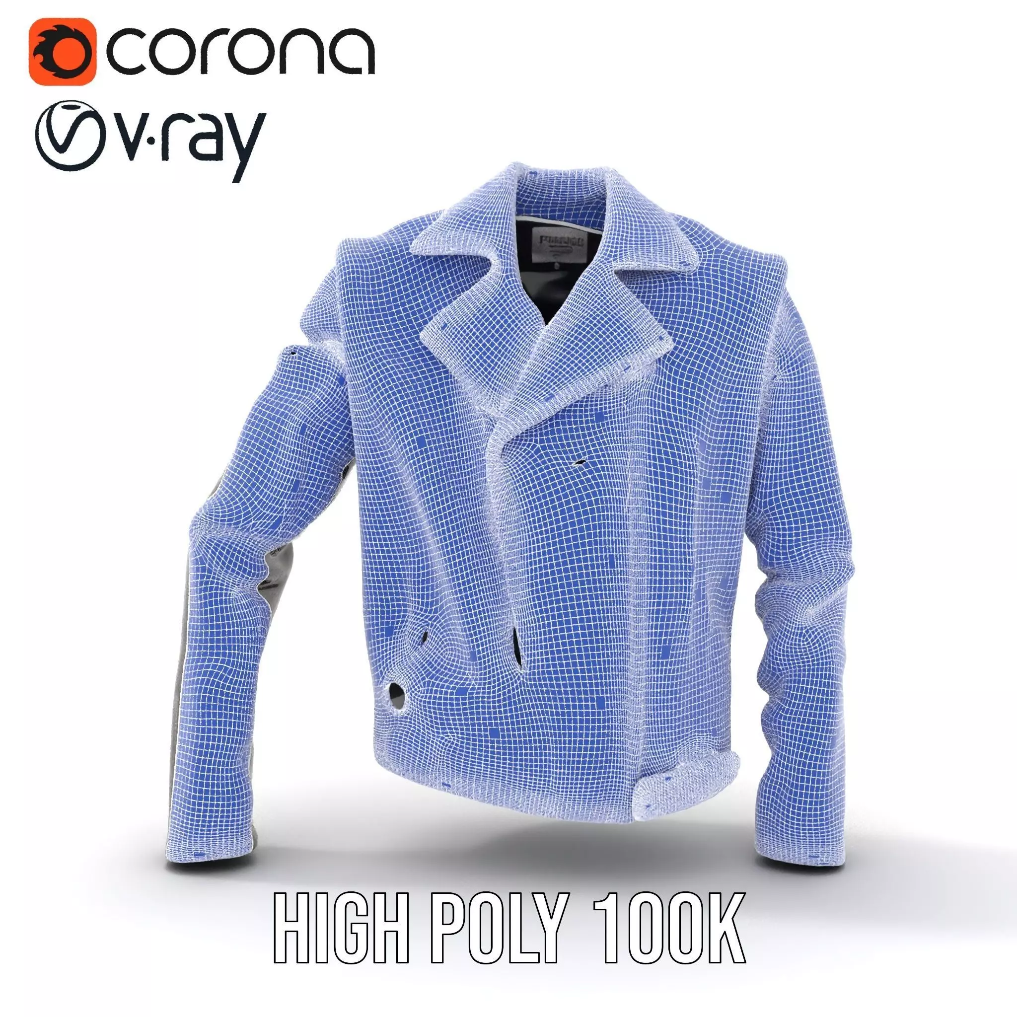 Classic Leather Jacket model pack Low-poly 3D model_32