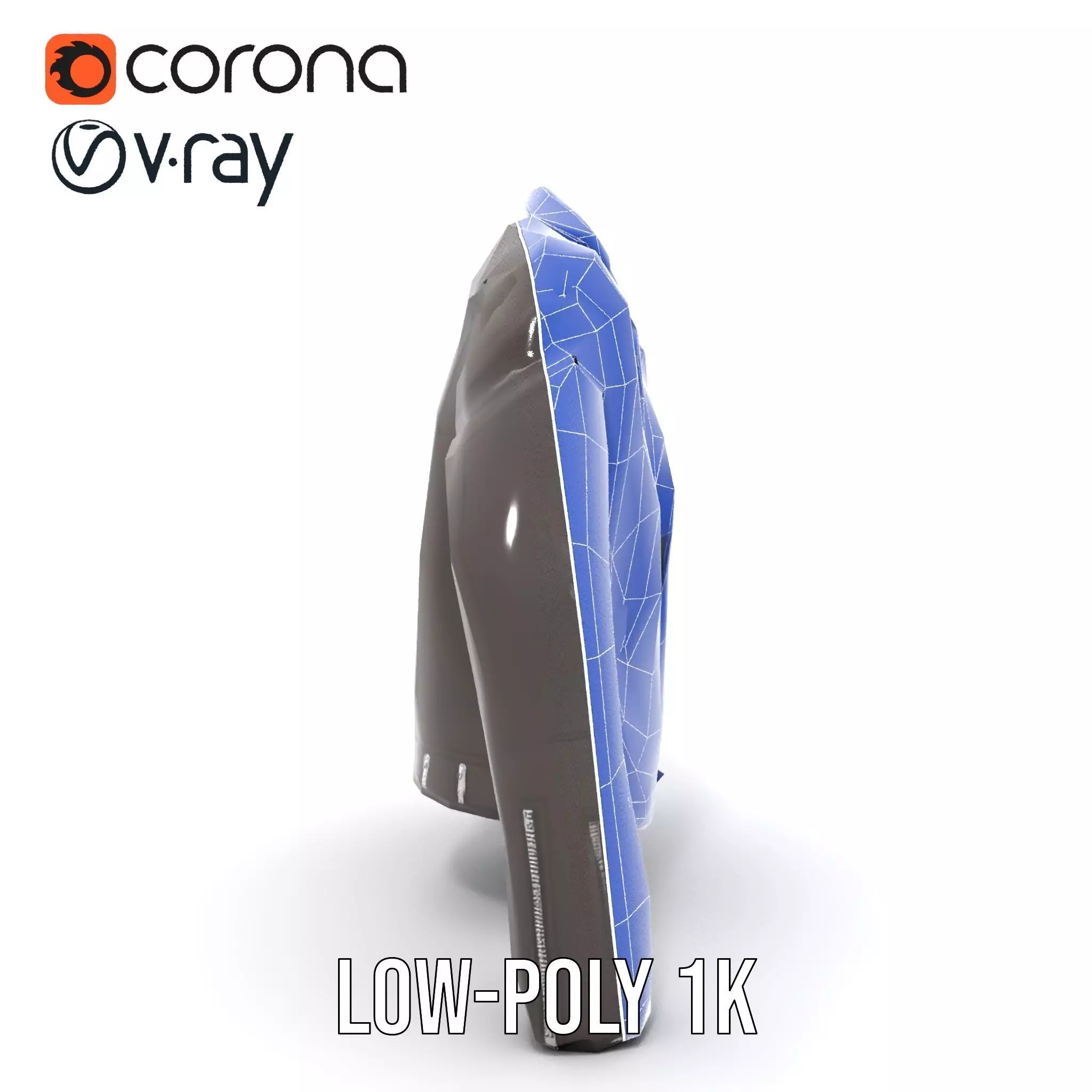 Classic Leather Jacket model pack Low-poly 3D model_22