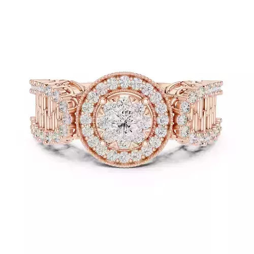 Round Cut Diamond Engagement Wedding Ring 3DM STL Video