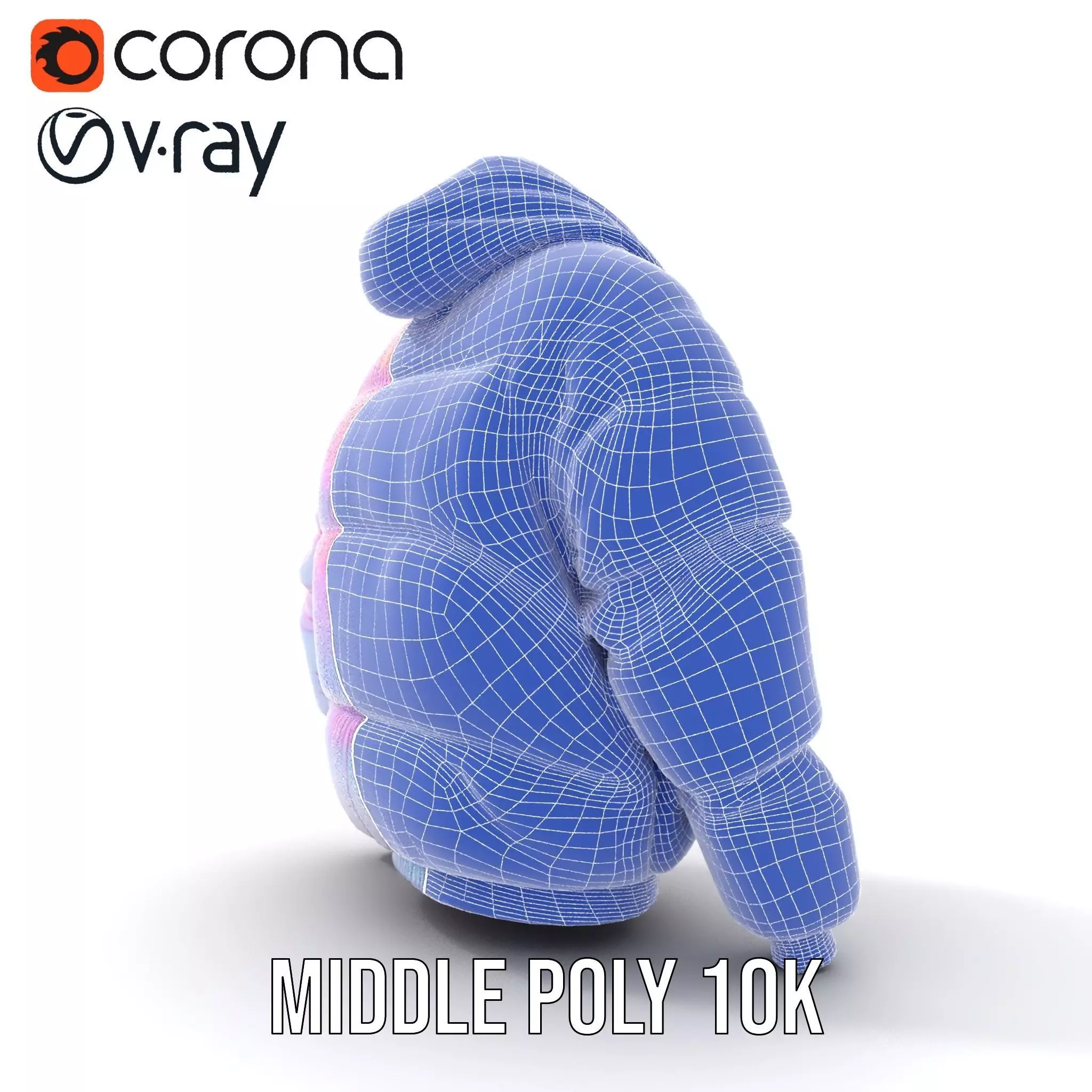 Iridescent Puffer Jacket model pack Low-poly 3D model_21