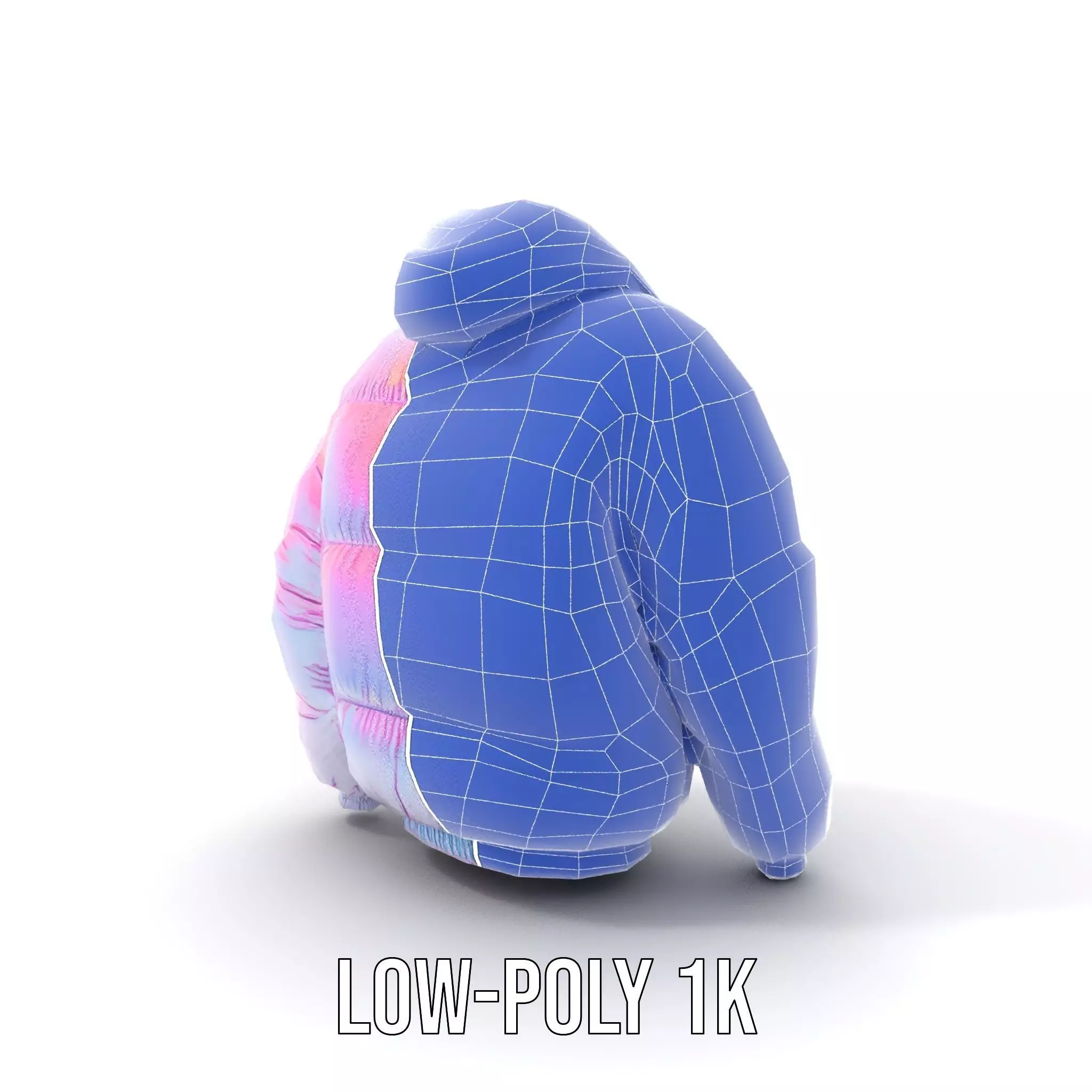 Iridescent Puffer Jacket model pack Low-poly 3D model_25