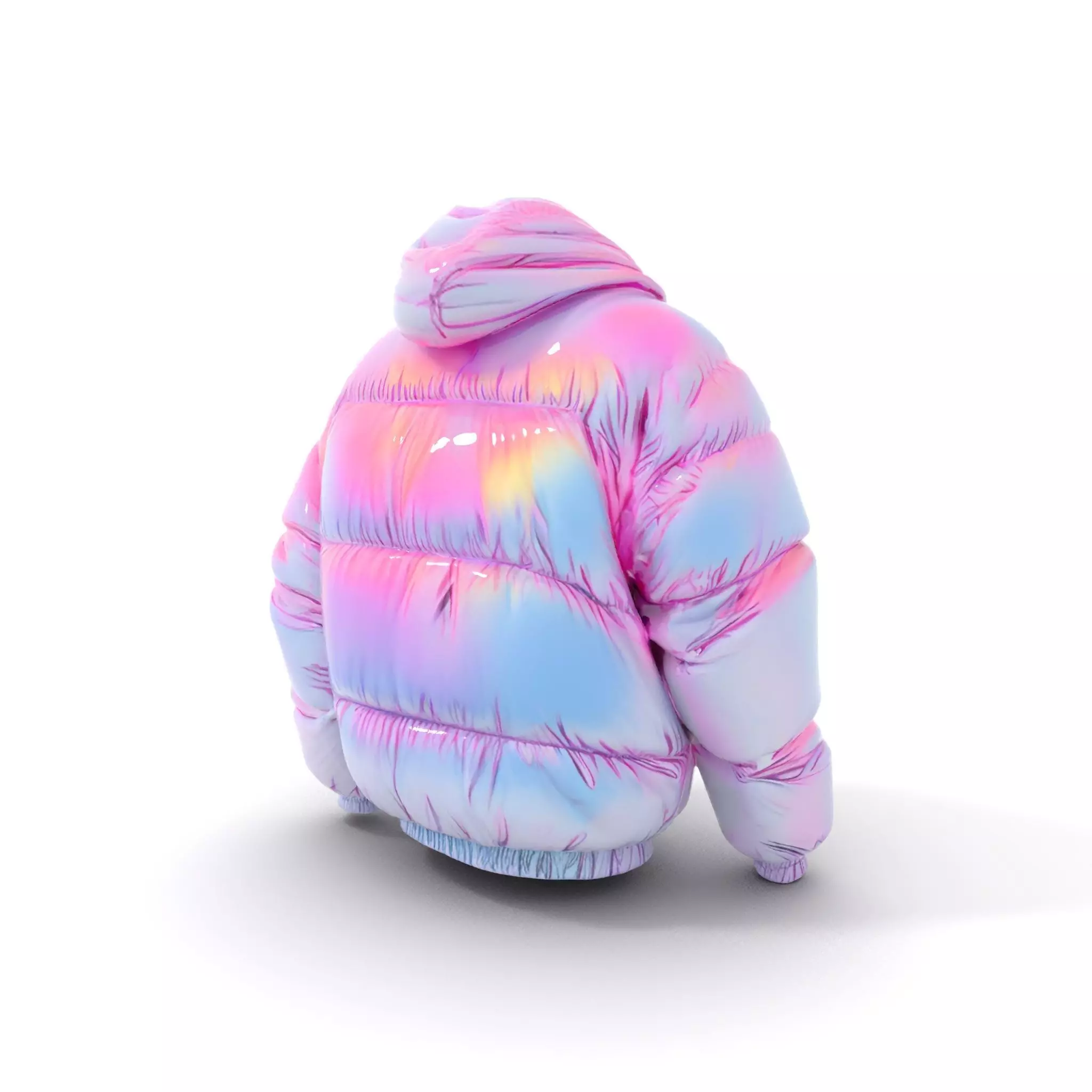 Iridescent Puffer Jacket model pack Low-poly 3D model_0