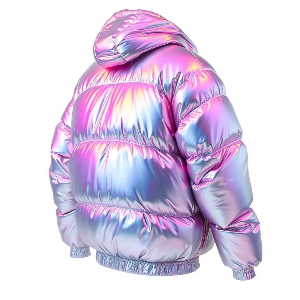 Iridescent Puffer Jacket model pack Low-poly 3D model_2