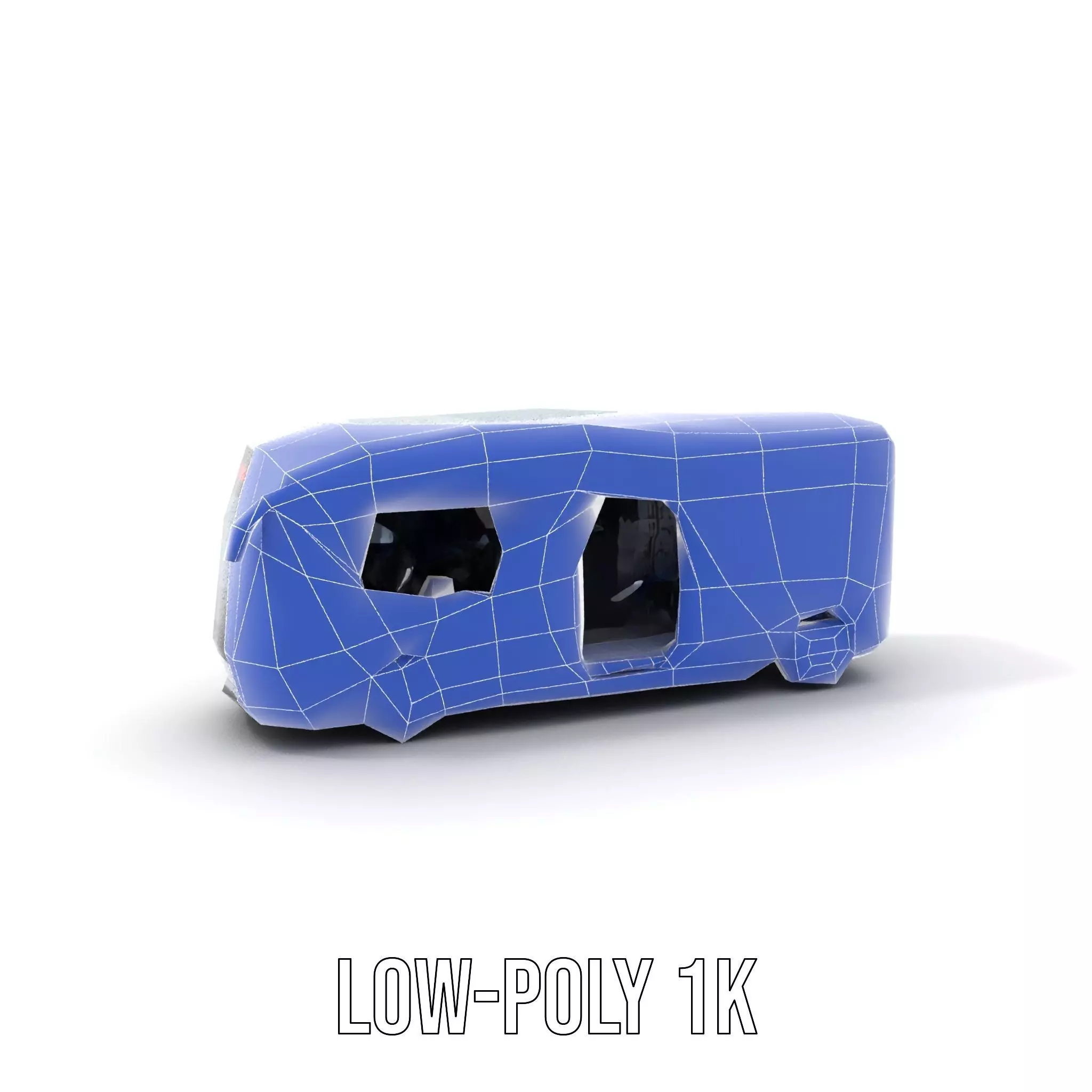 Futuristic Silver Bus model pack Low-poly 3D model_12