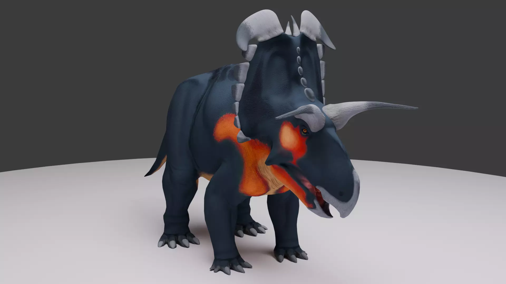 Lokiceratops Low-poly 3D model_2