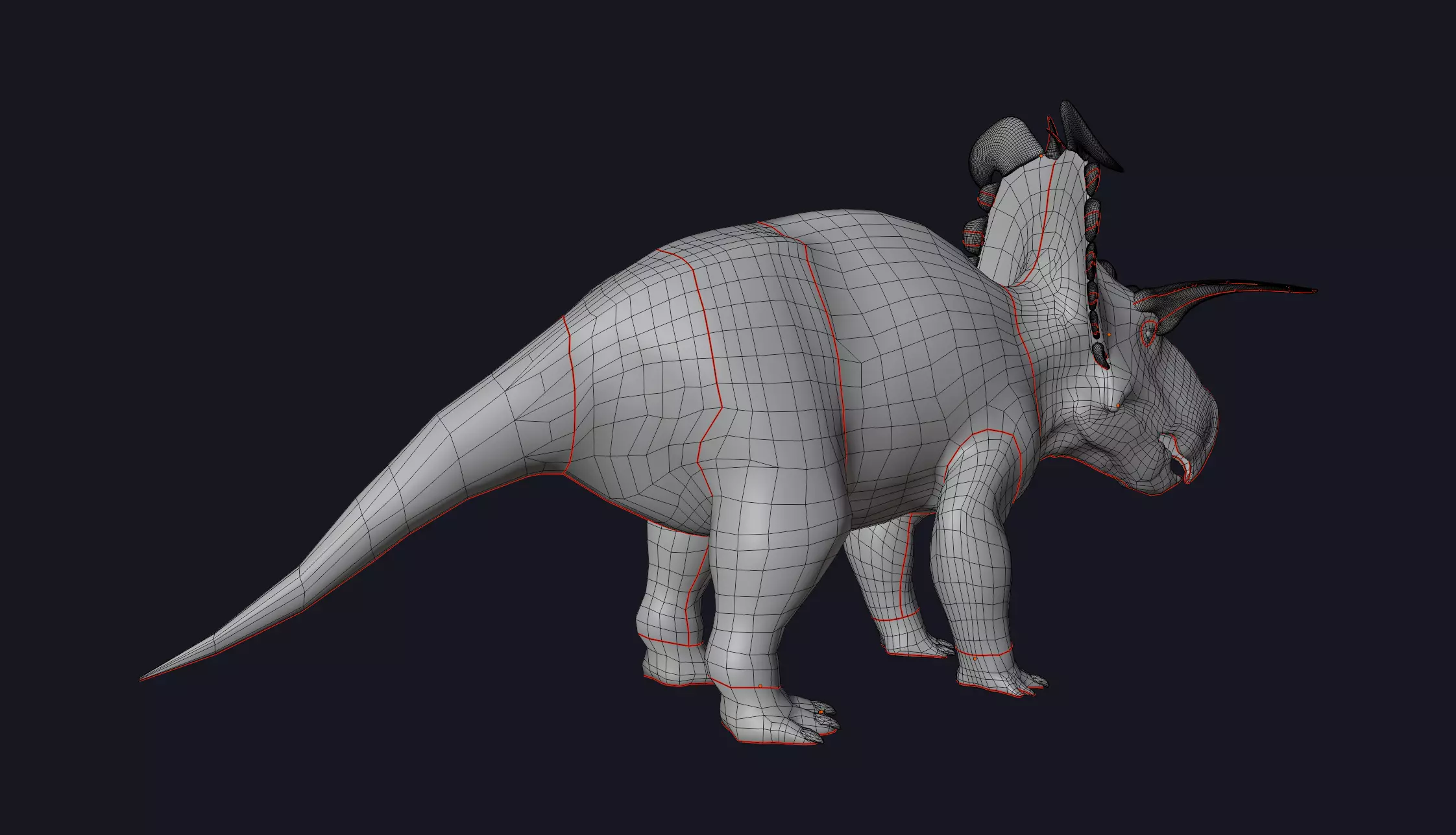 Lokiceratops Low-poly 3D model_5