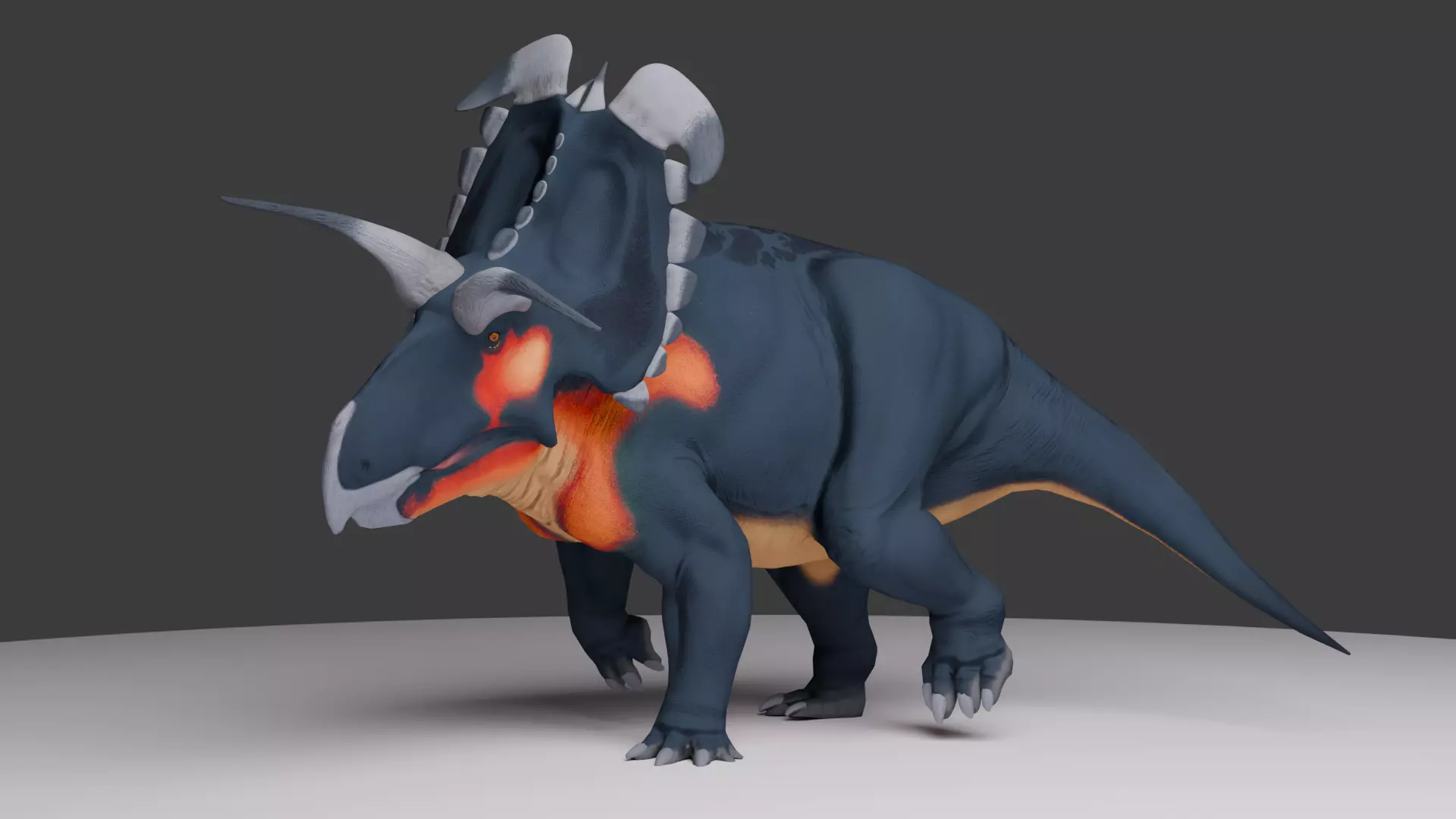 Lokiceratops Low-poly 3D model_0
