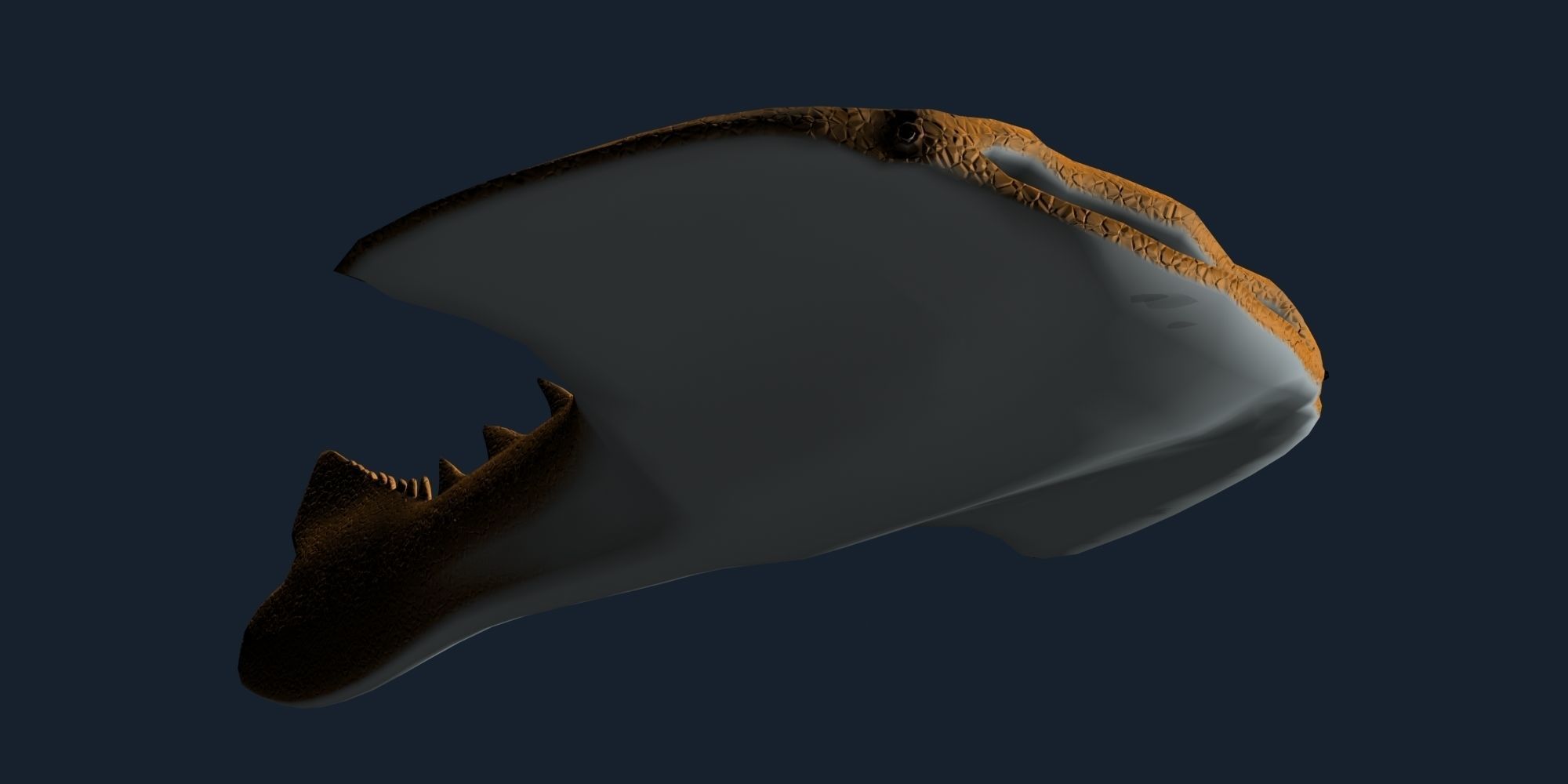 Drepanaspis Low-poly 3D model_3