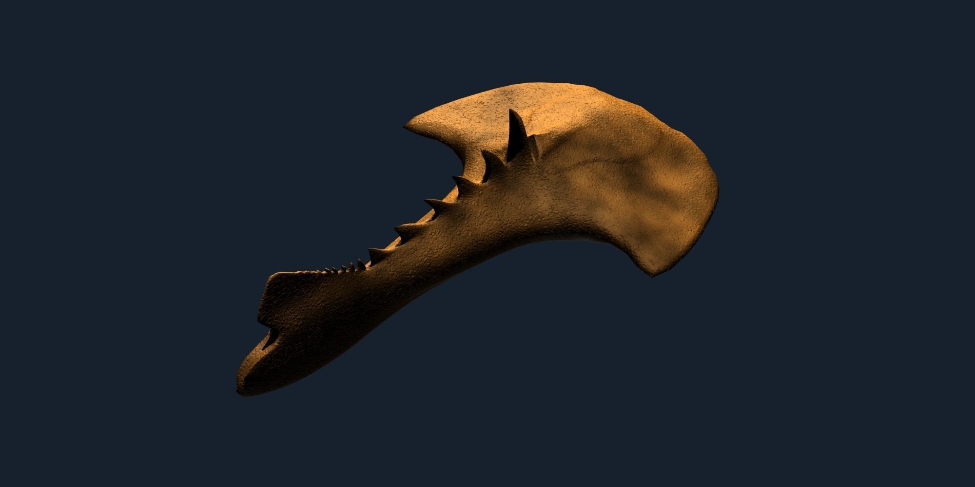 Drepanaspis Low-poly 3D model_2