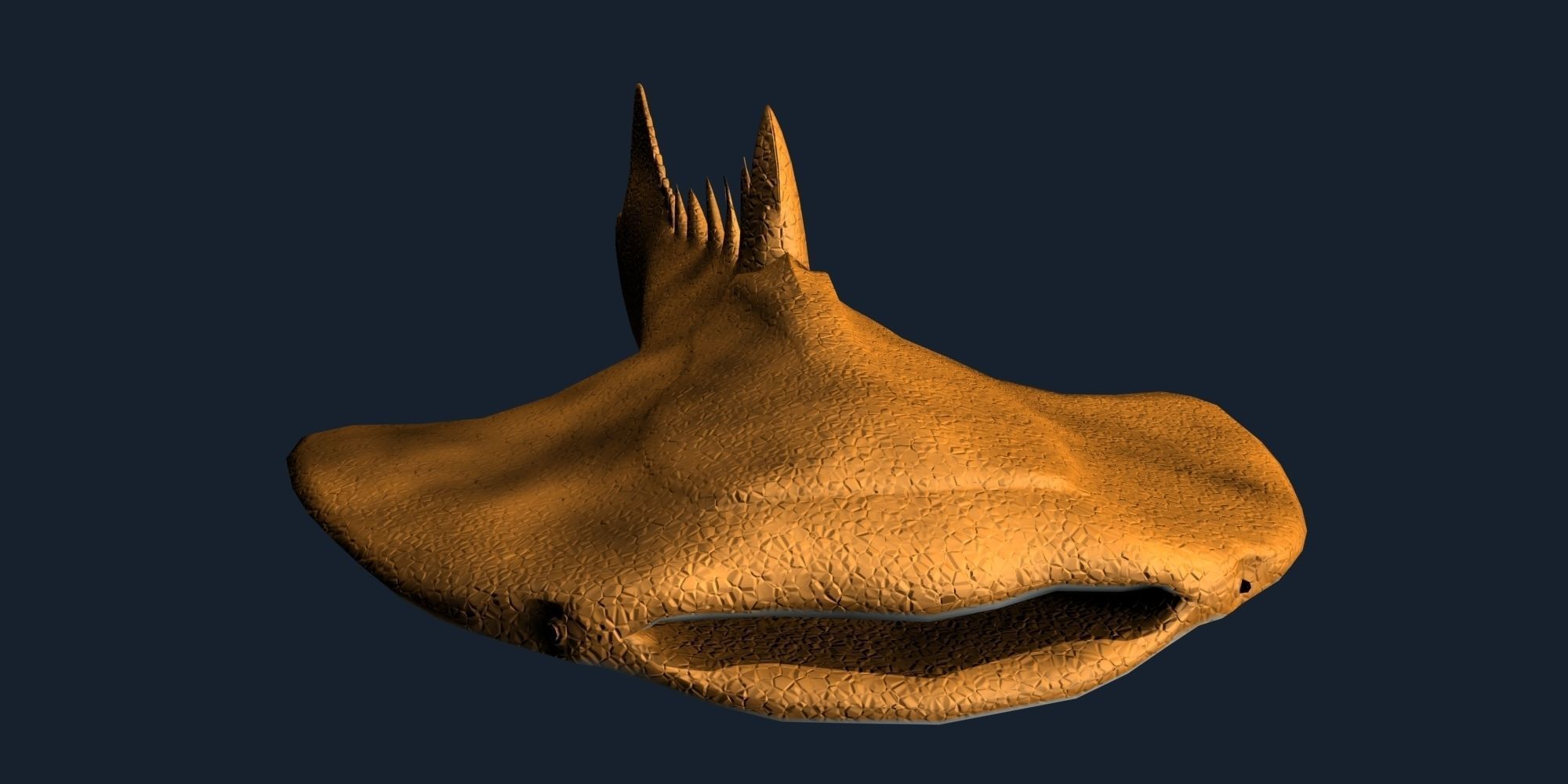 Drepanaspis Low-poly 3D model_6