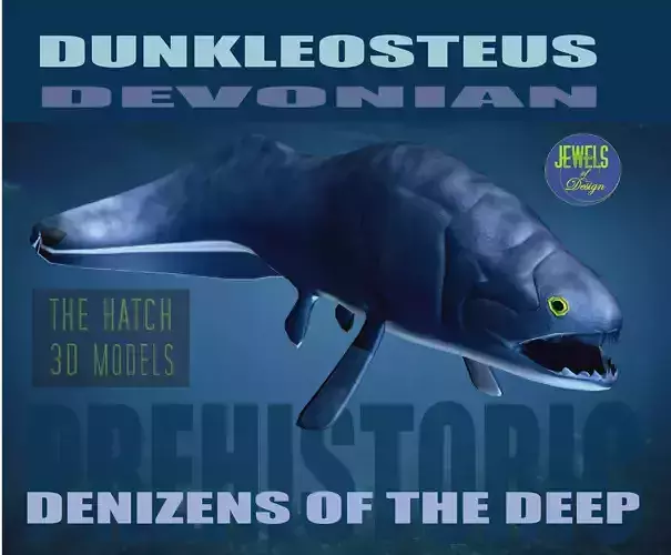 Dunkleosteus whale Low-poly 3D model