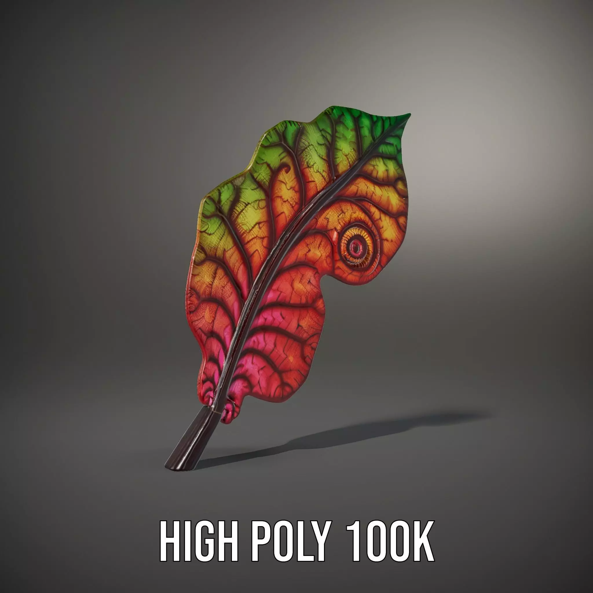 Vibrant Leaf Texture model pack Low-poly 3D model_9