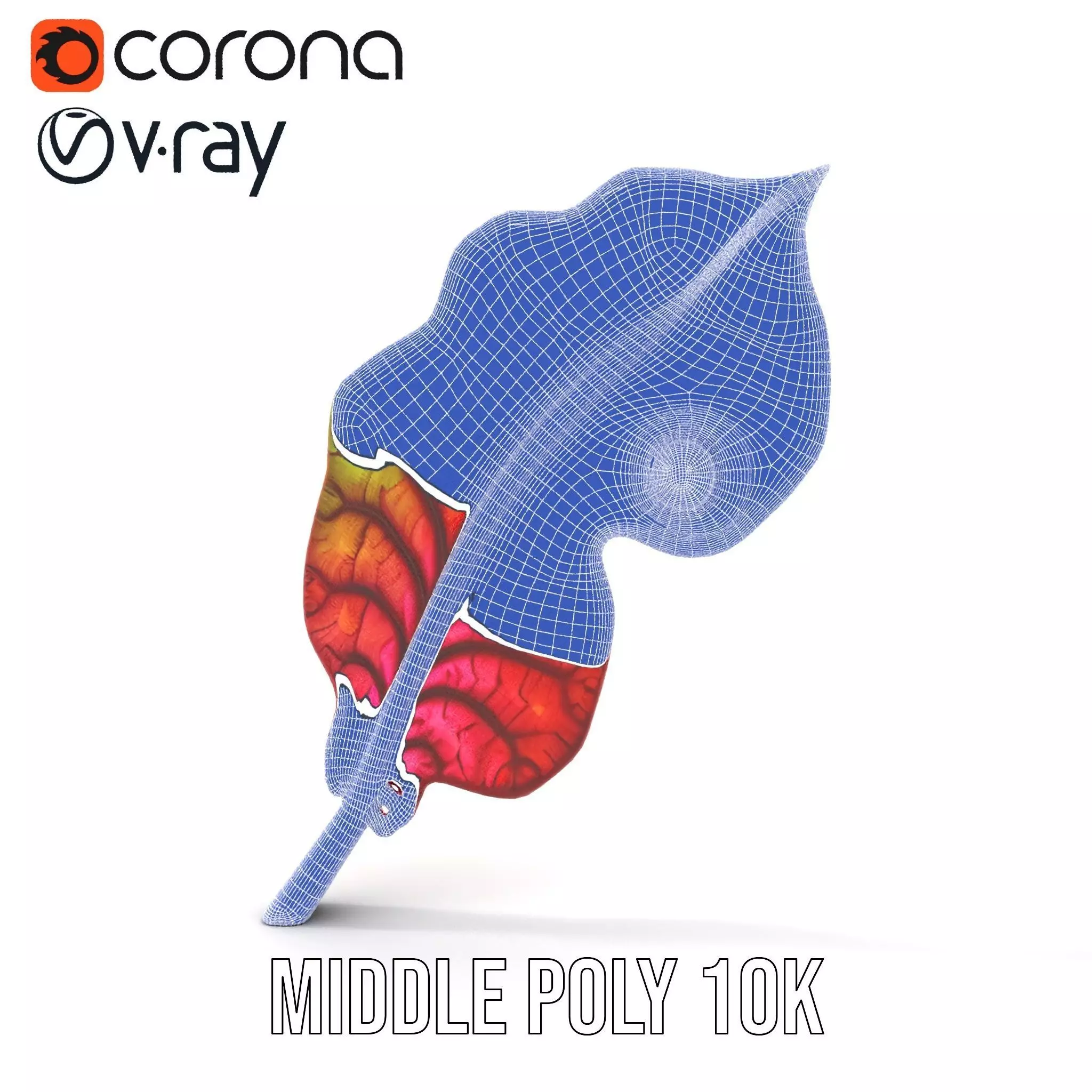 Vibrant Leaf Texture model pack Low-poly 3D model_27